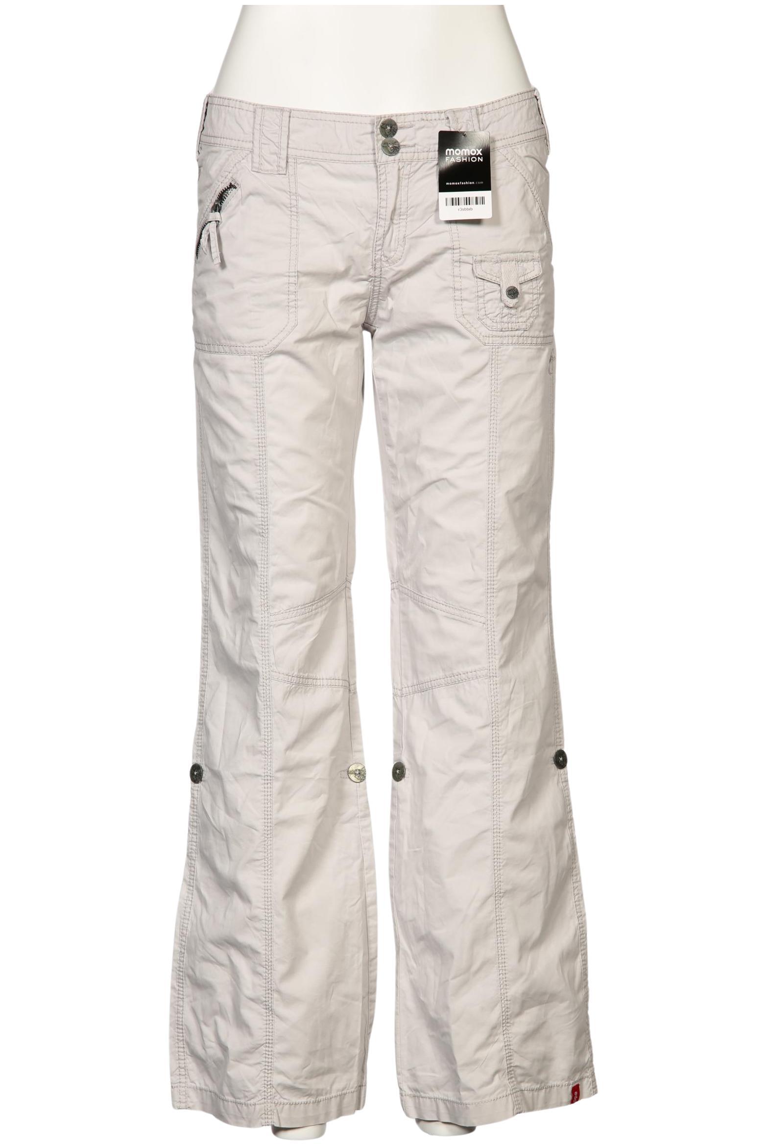

edc by Esprit Damen Stoffhose, beige, Gr. 42
