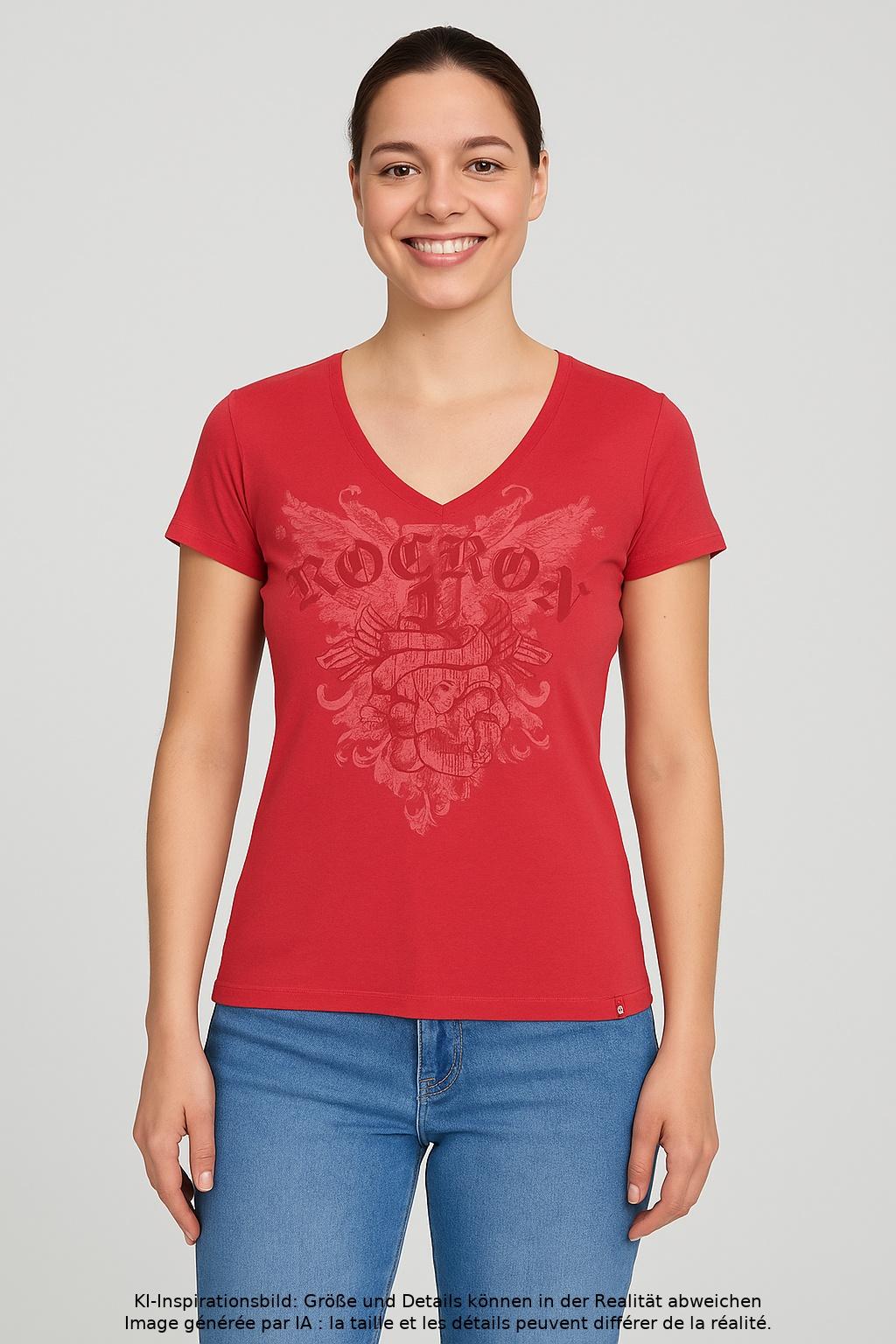 

edc by Esprit Damen T-Shirt, rot, Gr. 44