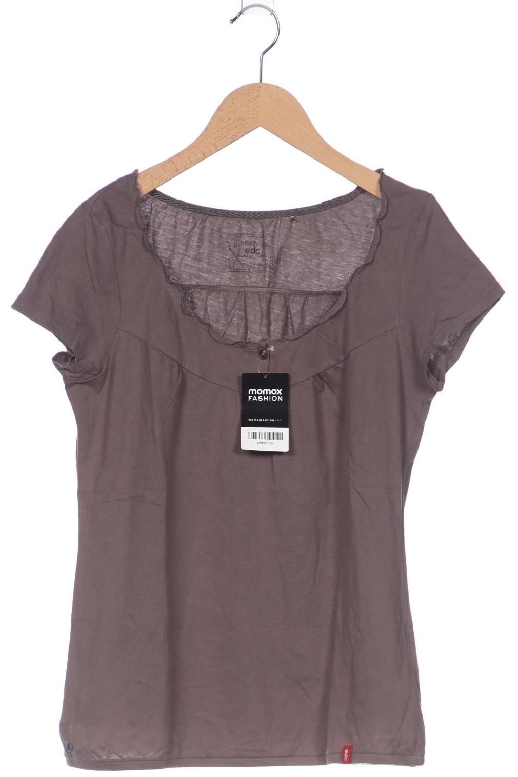 

edc by Esprit Damen T-Shirt, braun, Gr. 36