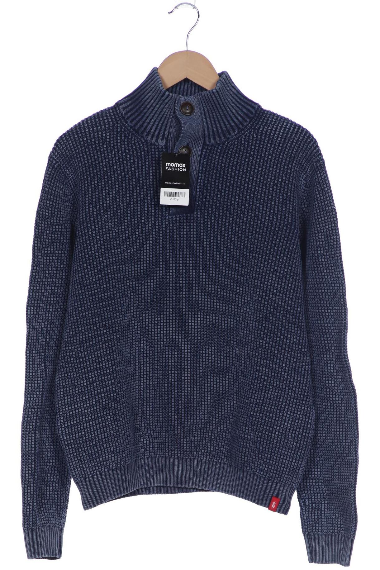 

edc by Esprit Herren Pullover, blau, Gr. 48