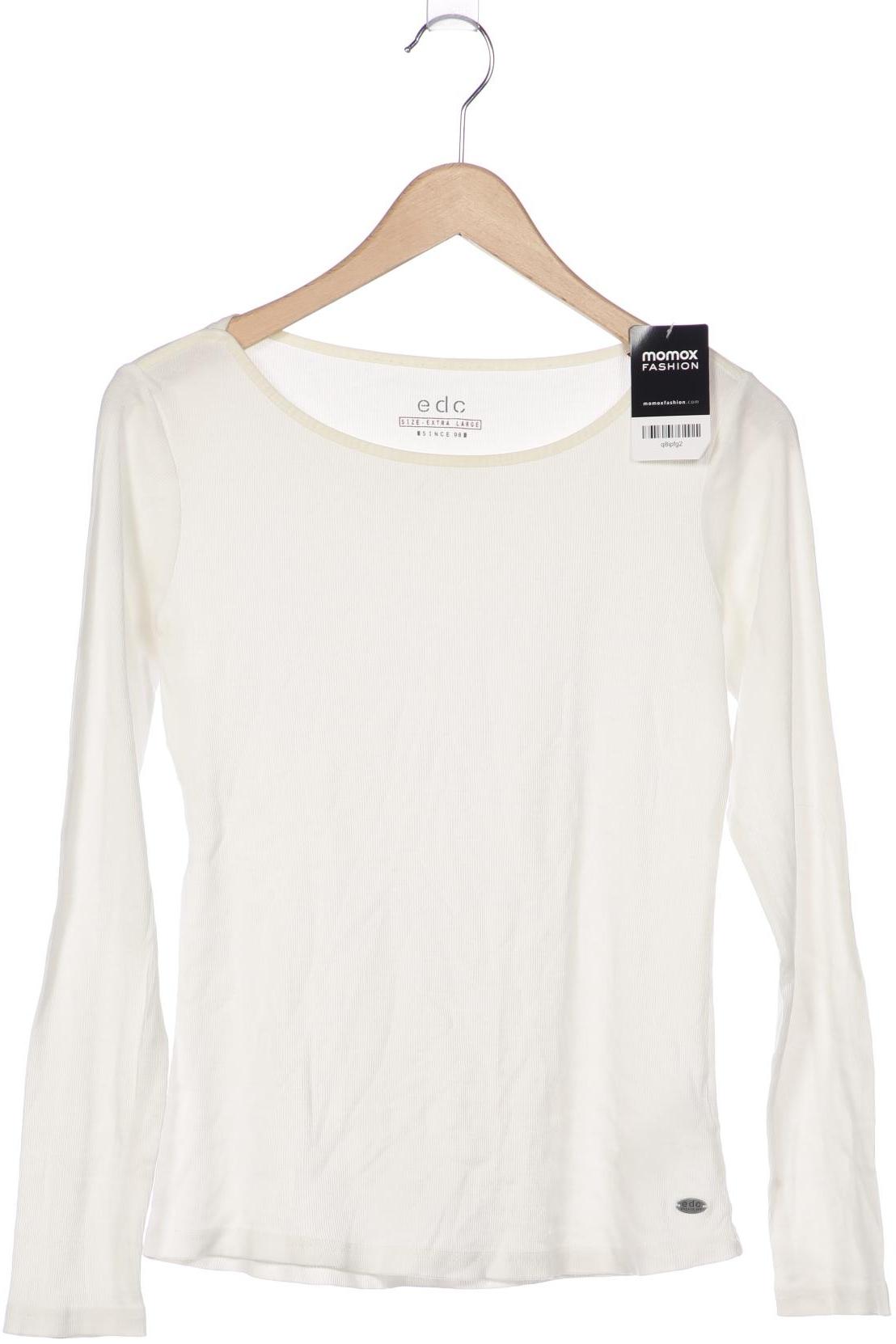 

edc by Esprit Damen Langarmshirt, weiß, Gr. 44