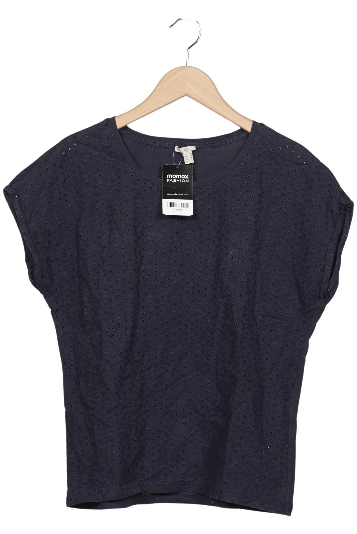 

edc by Esprit Damen T-Shirt, marineblau, Gr. 38