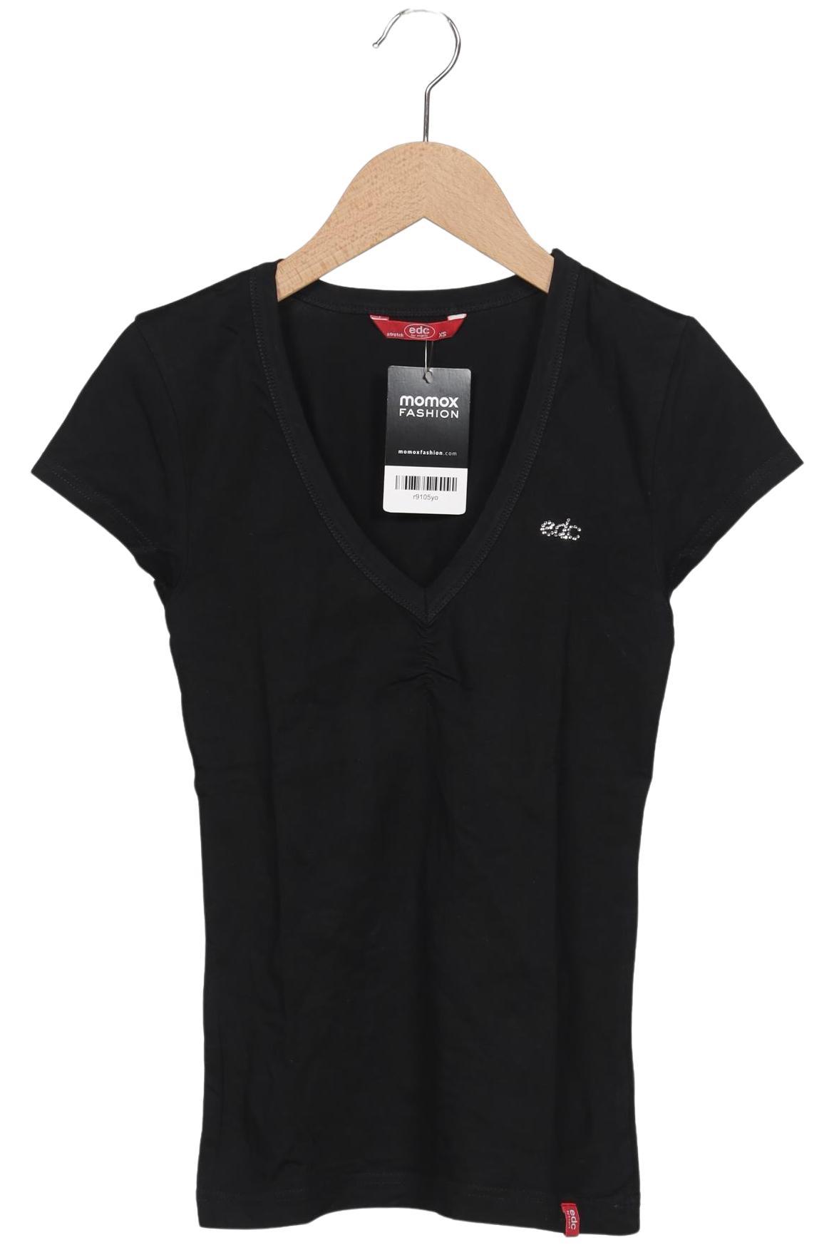 

edc by Esprit Damen T-Shirt, schwarz, Gr. 34