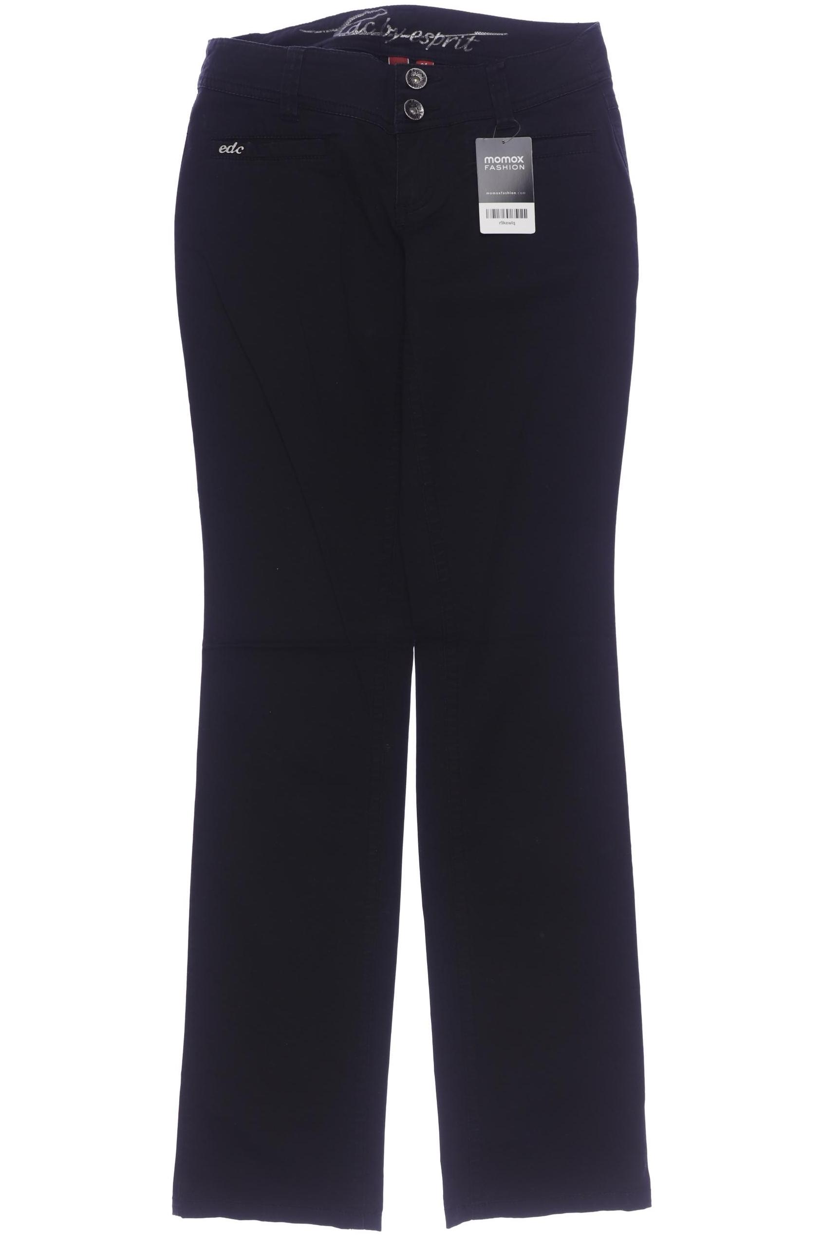 

edc by Esprit Damen Stoffhose, schwarz, Gr. 34