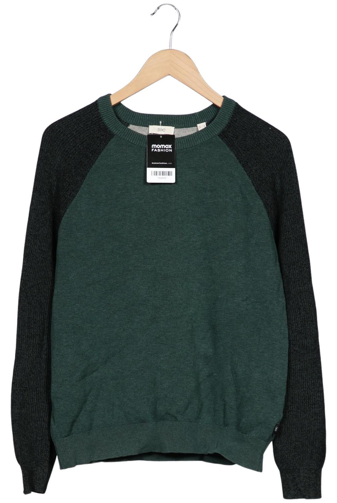 

edc by Esprit Herren Pullover, grün, Gr. 48