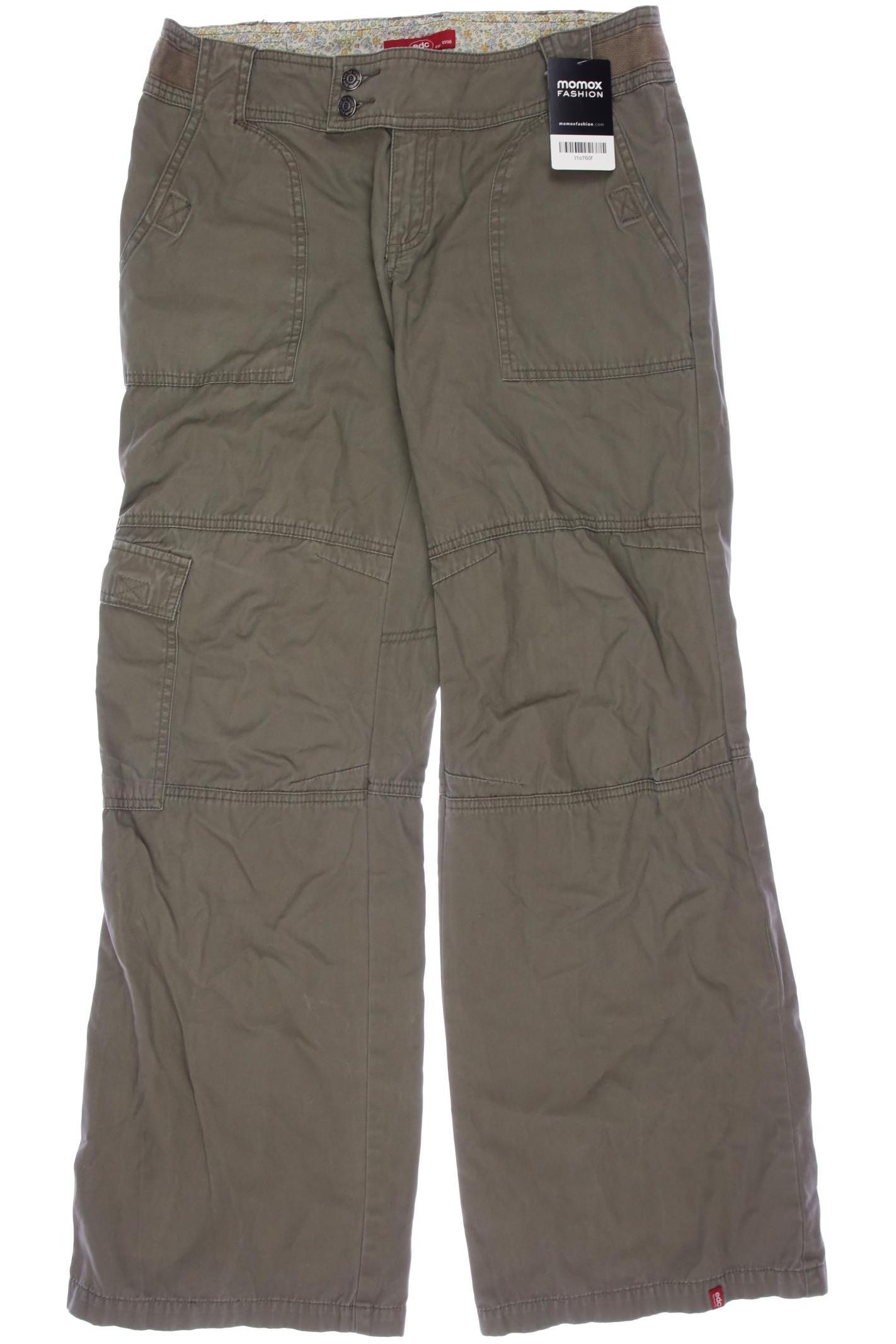 

edc by Esprit Damen Stoffhose, grün, Gr. 40