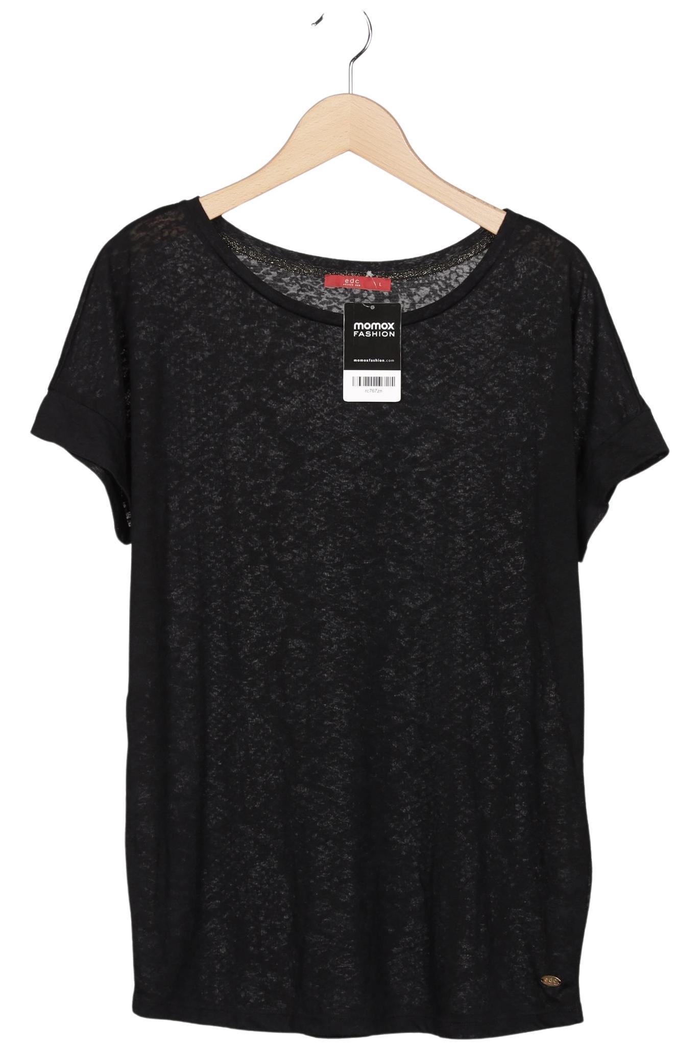 

edc by Esprit Damen T-Shirt, schwarz, Gr. 42