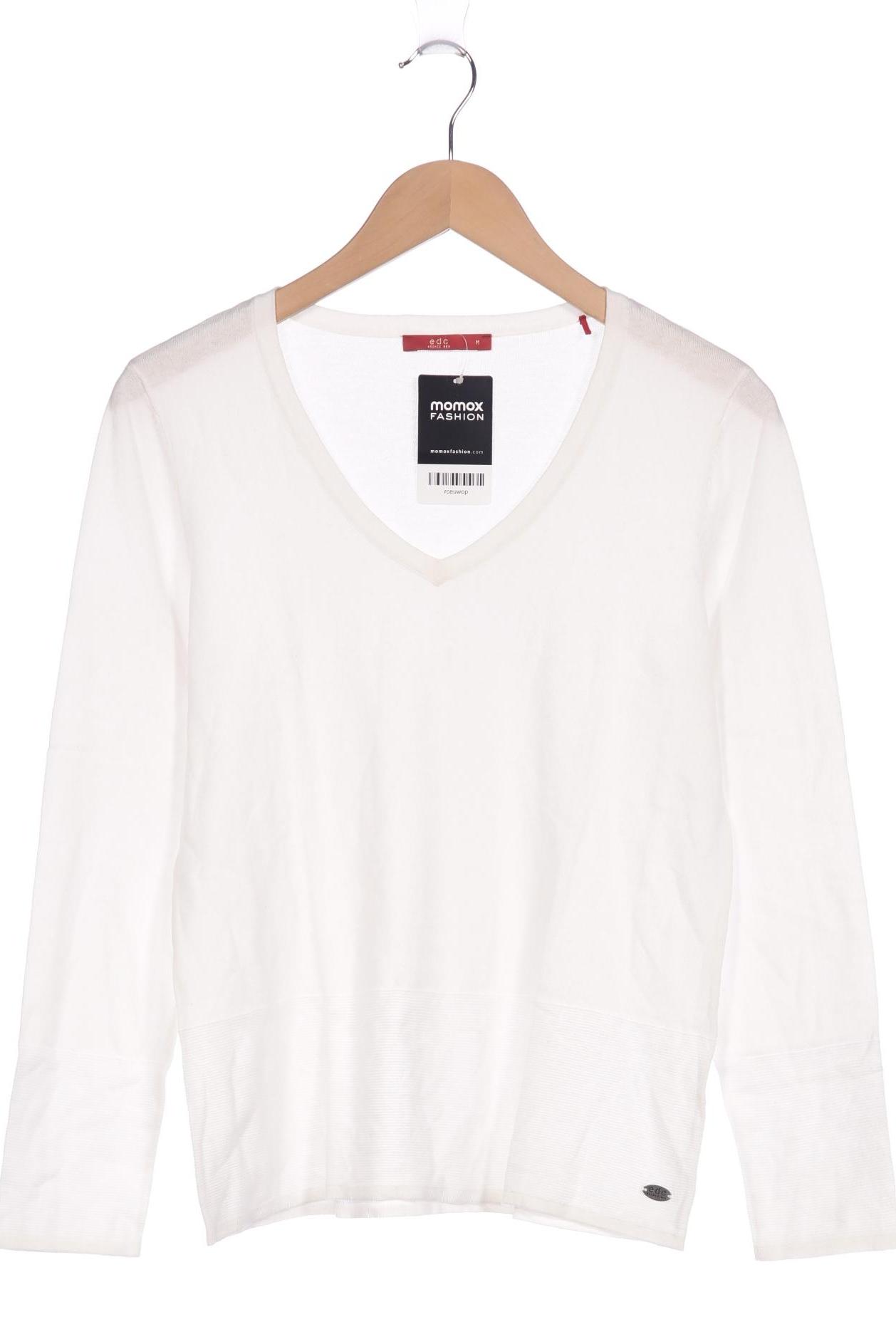 

edc by Esprit Damen Pullover, weiß, Gr. 38