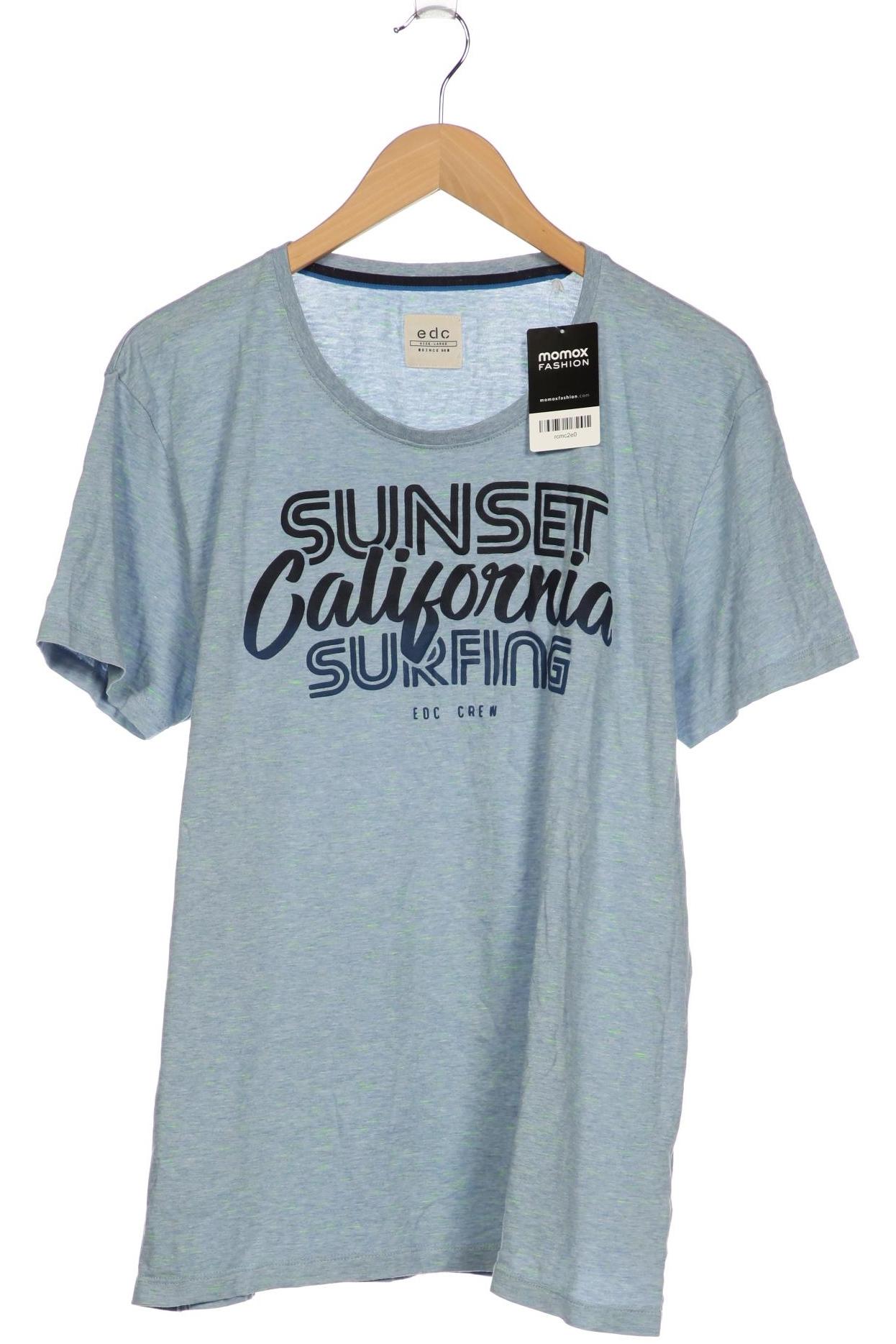 Thumbnail - edc by Esprit Herren T-Shirt, blau, Gr. 52