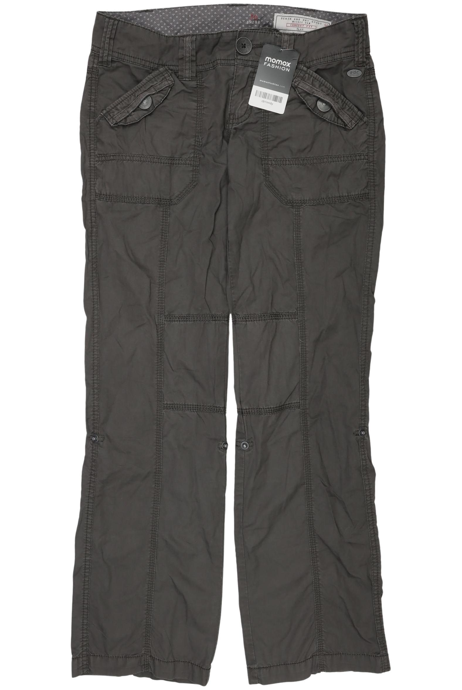 

edc by Esprit Damen Stoffhose, grau, Gr. 30