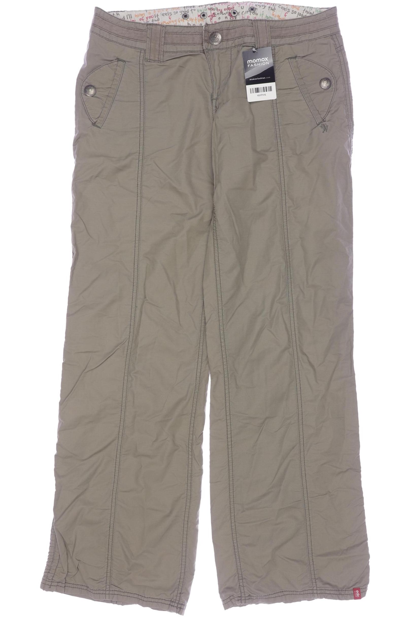 

edc by Esprit Damen Stoffhose, grün, Gr. 40