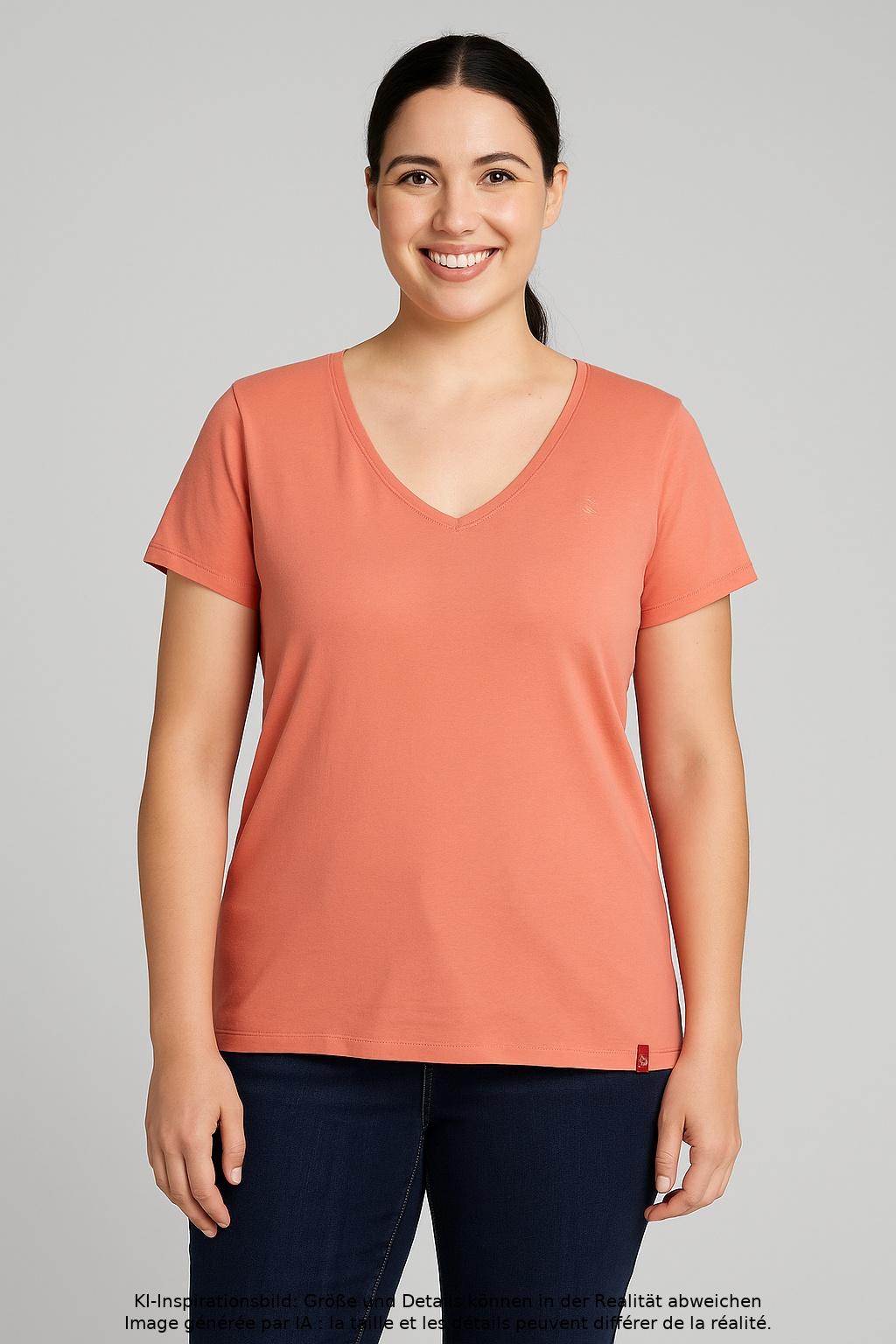 

edc by Esprit Damen T-Shirt, orange, Gr. 44