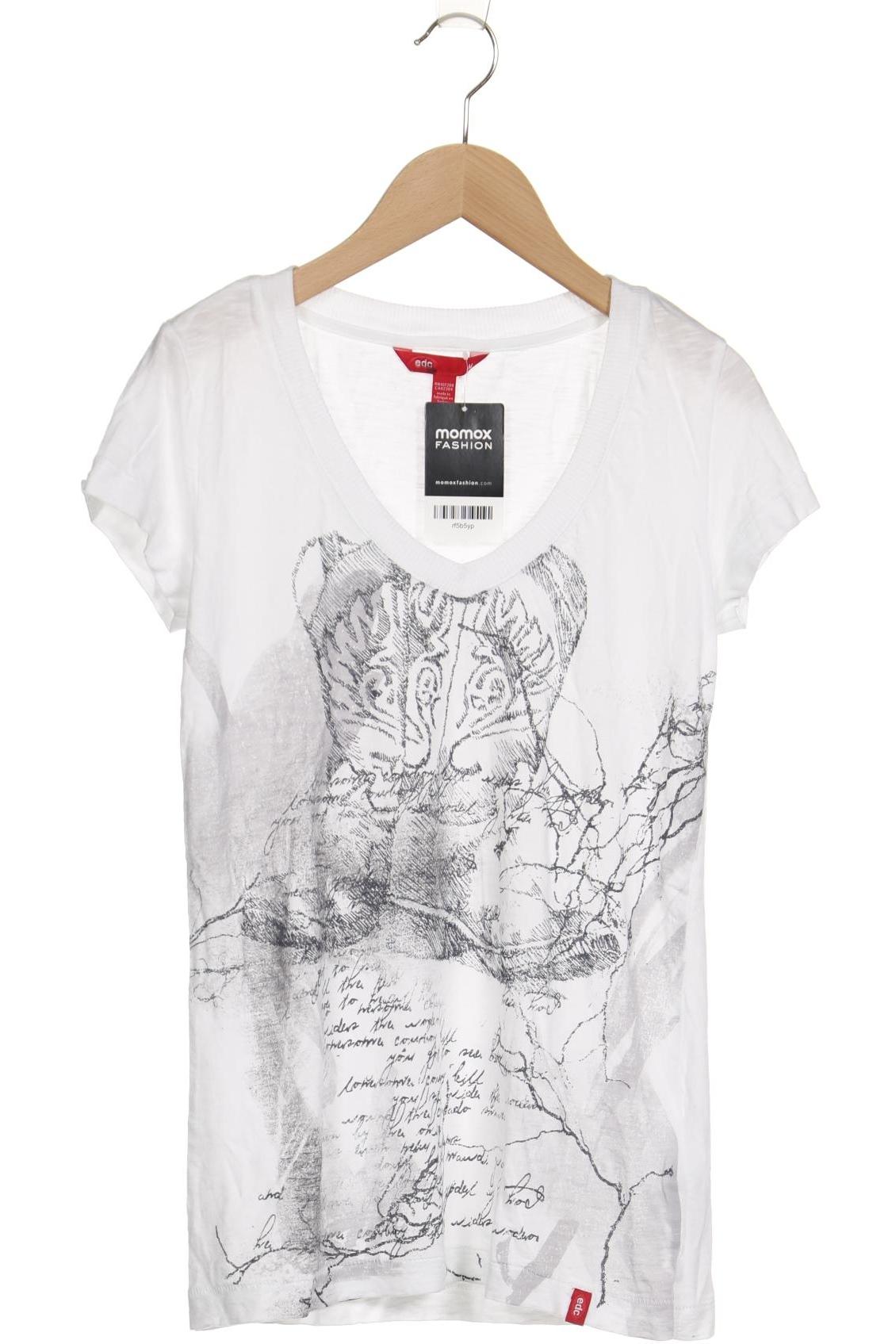 

edc by Esprit Damen T-Shirt, weiß, Gr. 38