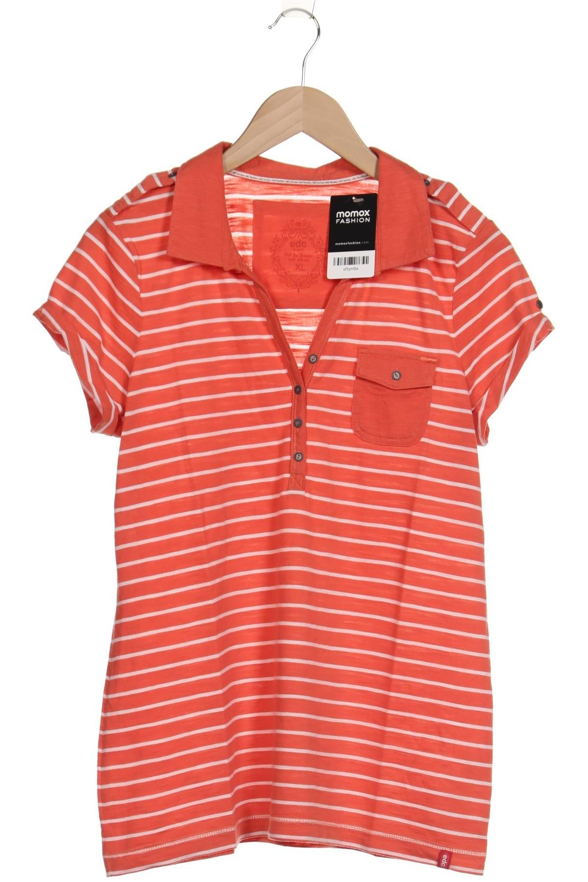 

edc by Esprit Damen Poloshirt, orange, Gr. 44