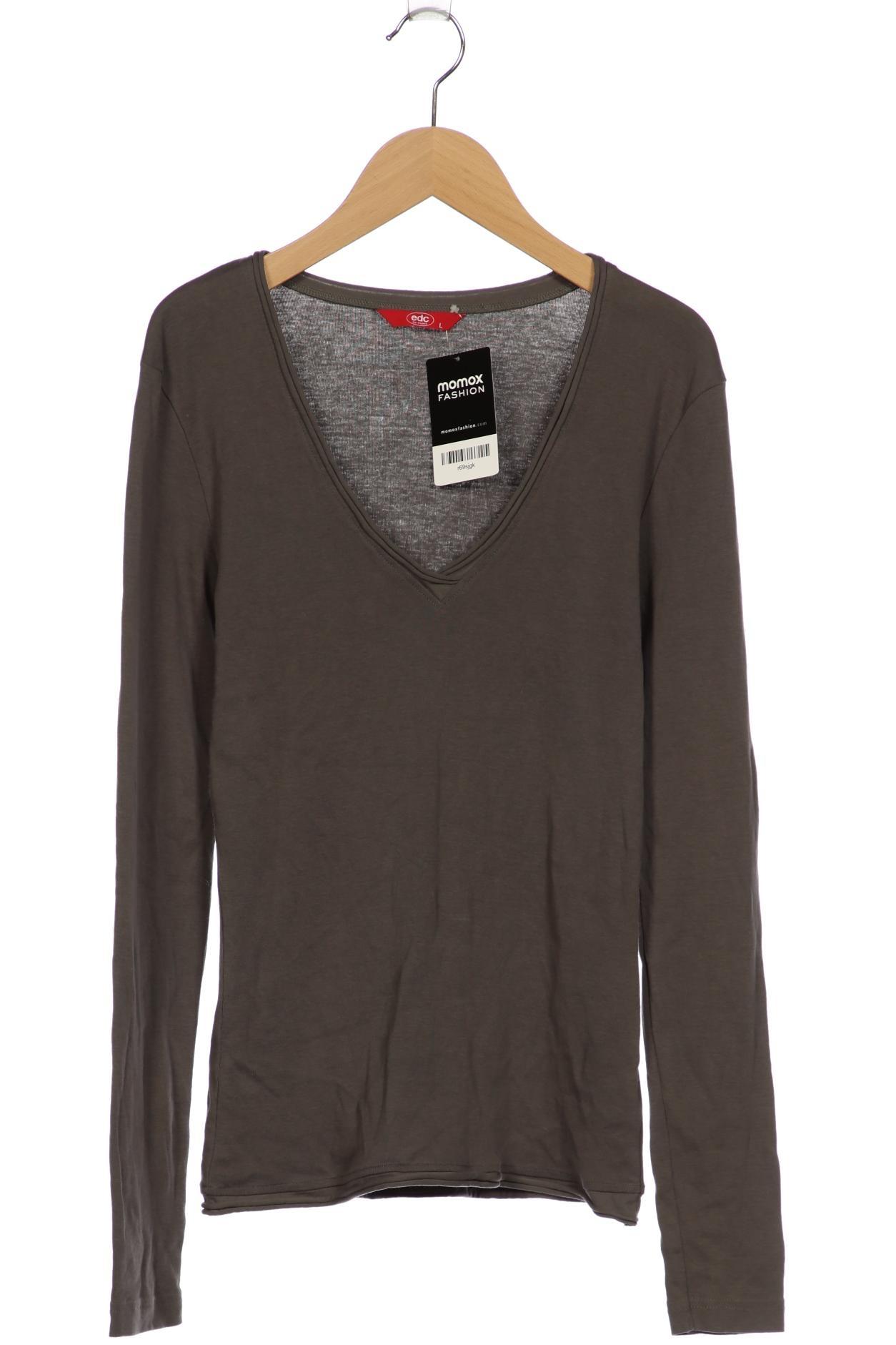 

edc by Esprit Damen Langarmshirt, grau, Gr. 42