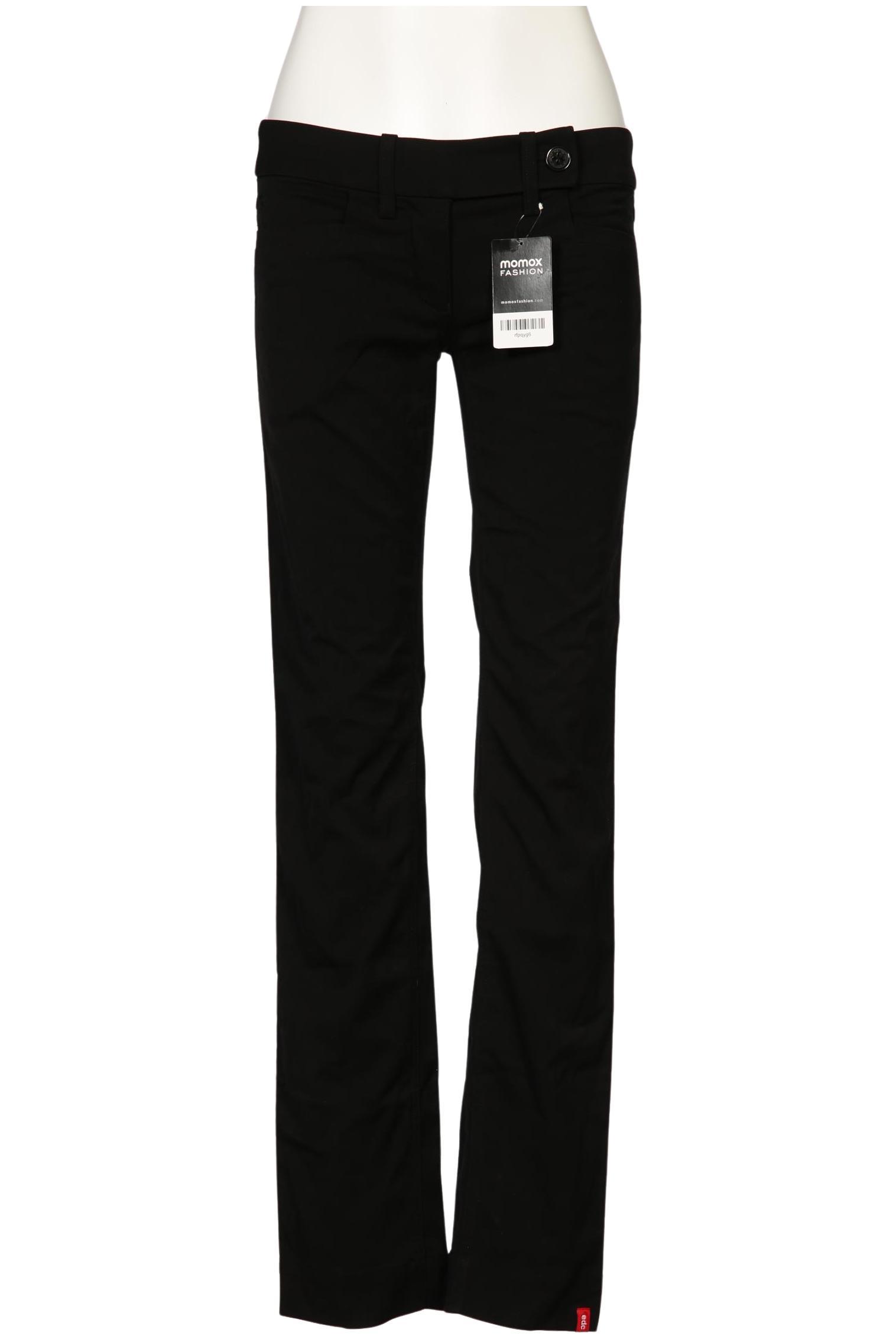 

edc by Esprit Damen Stoffhose, schwarz, Gr. 32