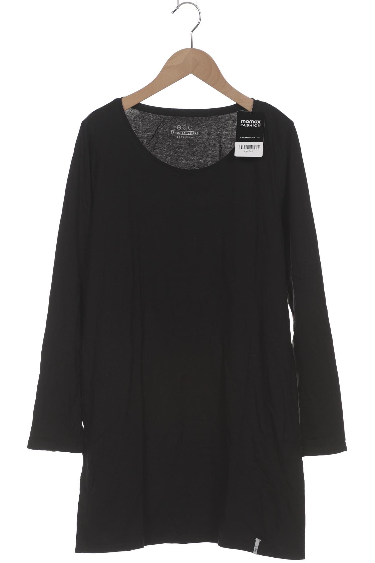 

edc by Esprit Damen Langarmshirt, schwarz, Gr. 46