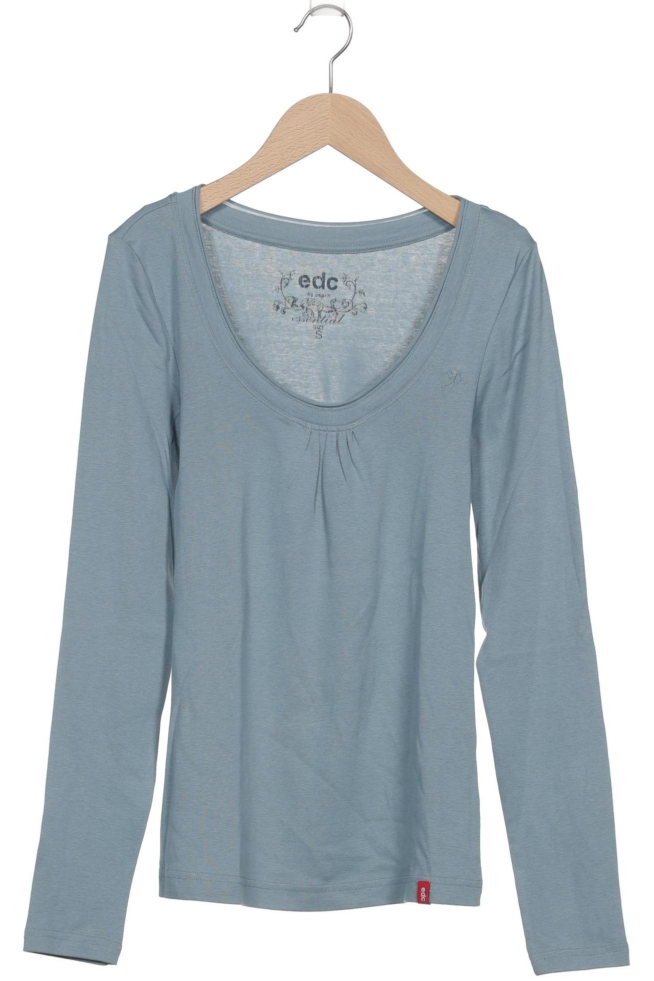 

edc by Esprit Damen Langarmshirt, blau, Gr. 36