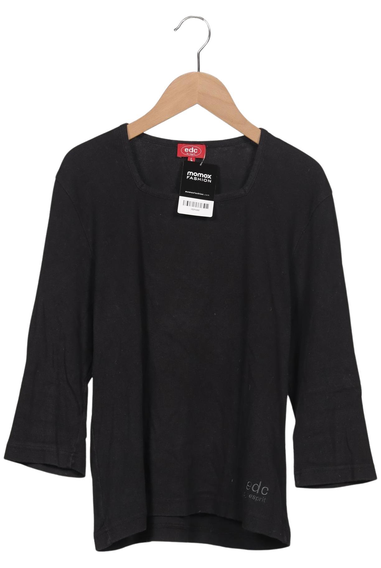 

edc by Esprit Damen Langarmshirt, schwarz, Gr. 42