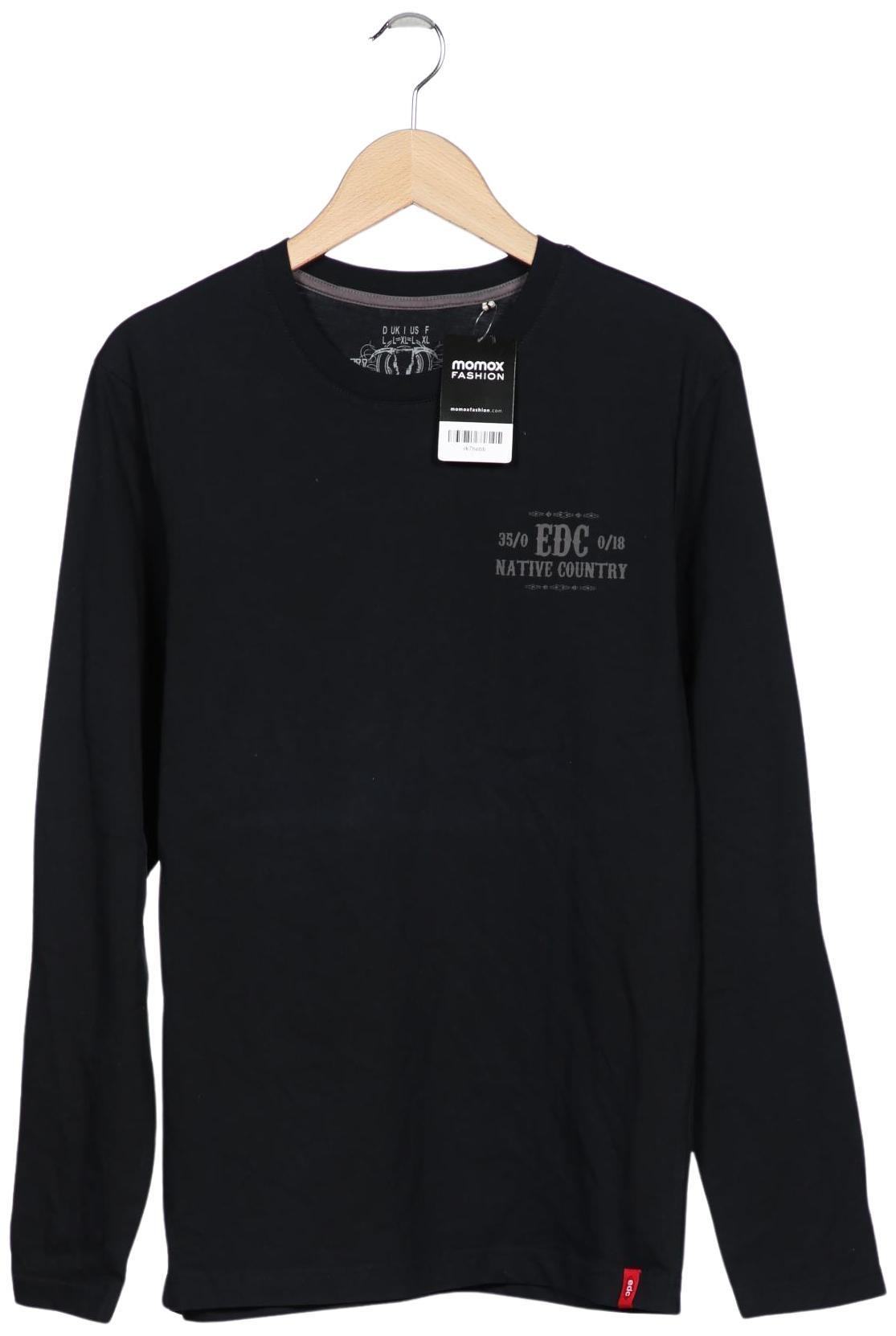 

edc by Esprit Herren Langarmshirt, schwarz, Gr. 52