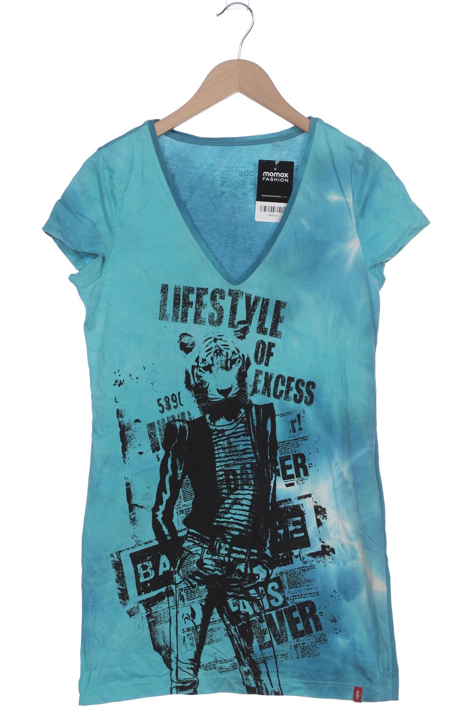 

edc by Esprit Damen T-Shirt, hellblau, Gr. 42