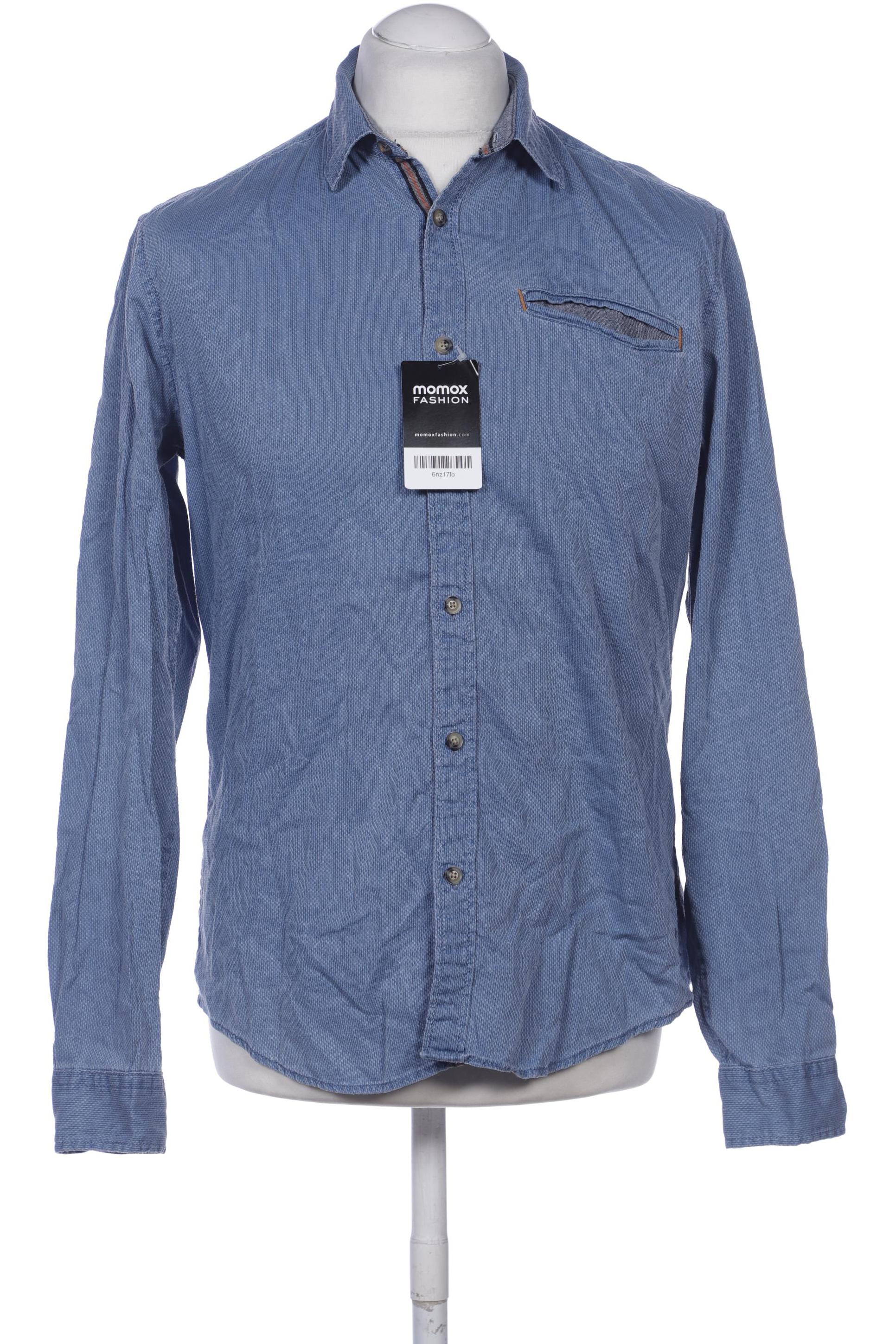 

edc by Esprit Herren Hemd, blau, Gr. 48