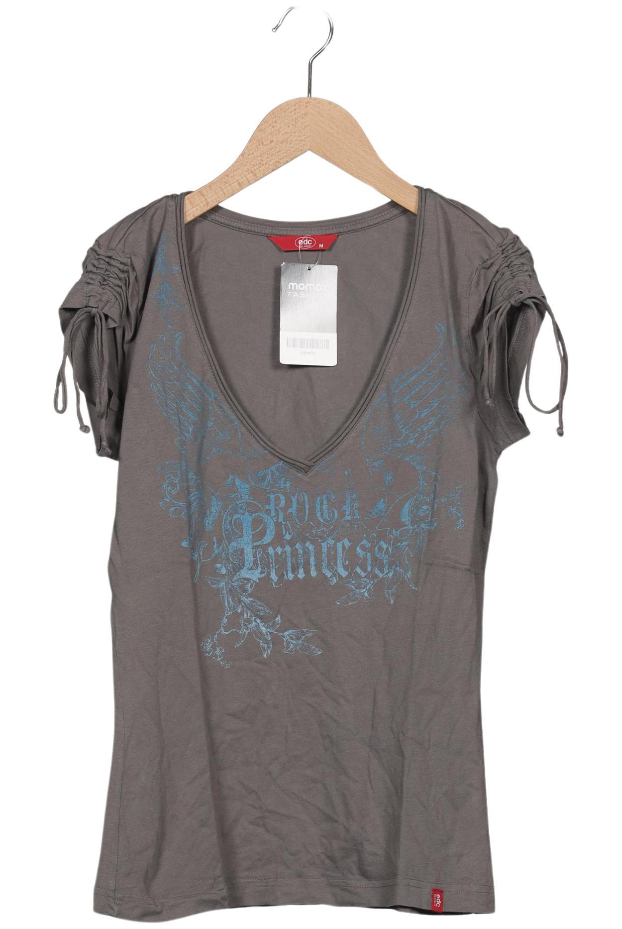 

edc by Esprit Damen T-Shirt, grau, Gr. 38