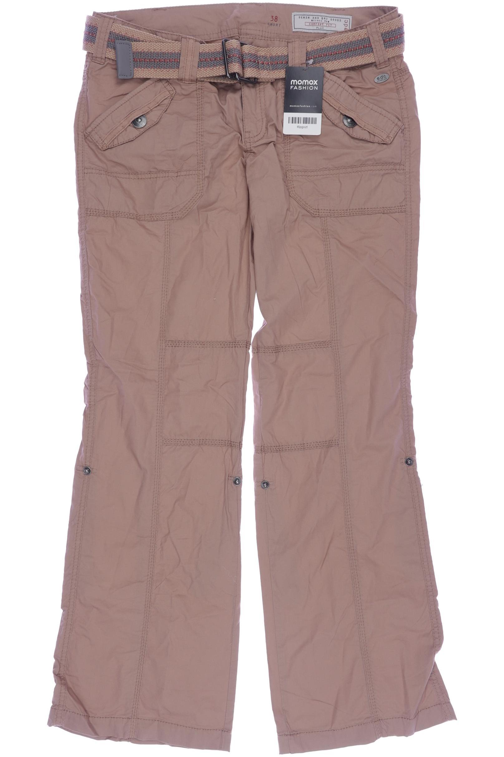 

edc by Esprit Damen Stoffhose, braun, Gr. 38