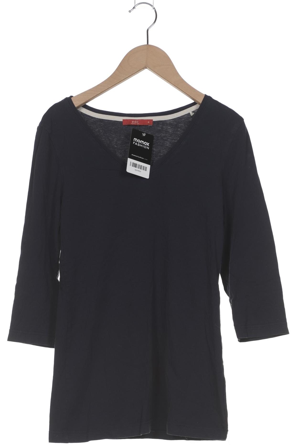 

edc by Esprit Damen Langarmshirt, marineblau, Gr. 38