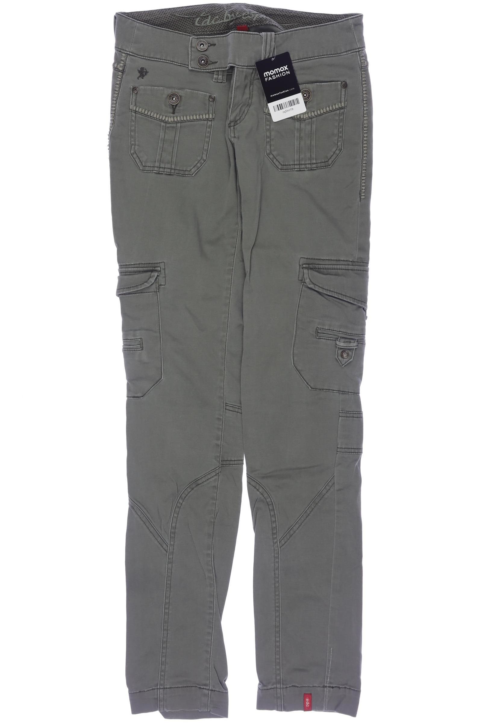 

edc by Esprit Damen Stoffhose, grün, Gr. 32