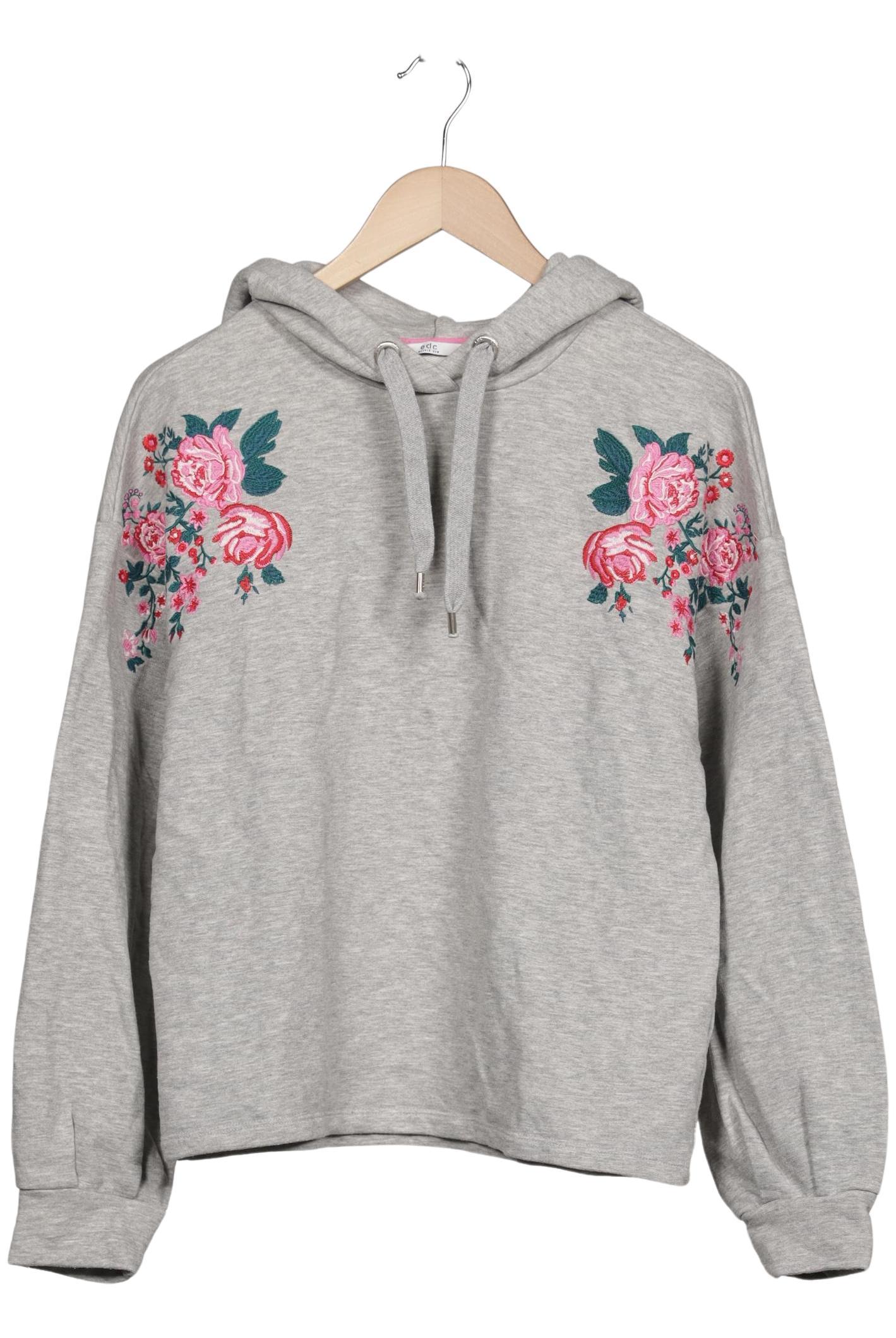 

edc by Esprit Damen Kapuzenpullover, grau, Gr. 38