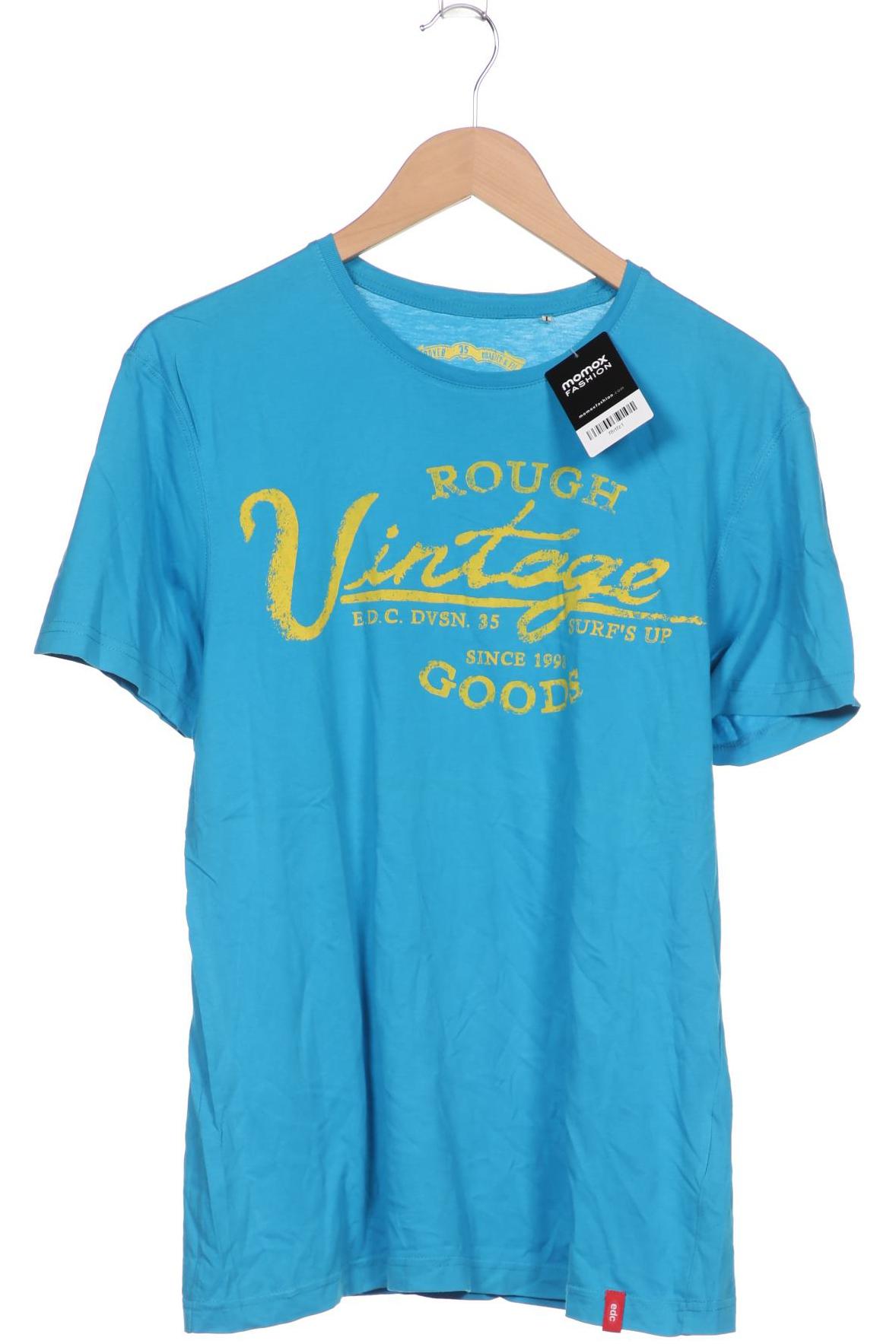 

edc by Esprit Herren T-Shirt, blau, Gr. 52