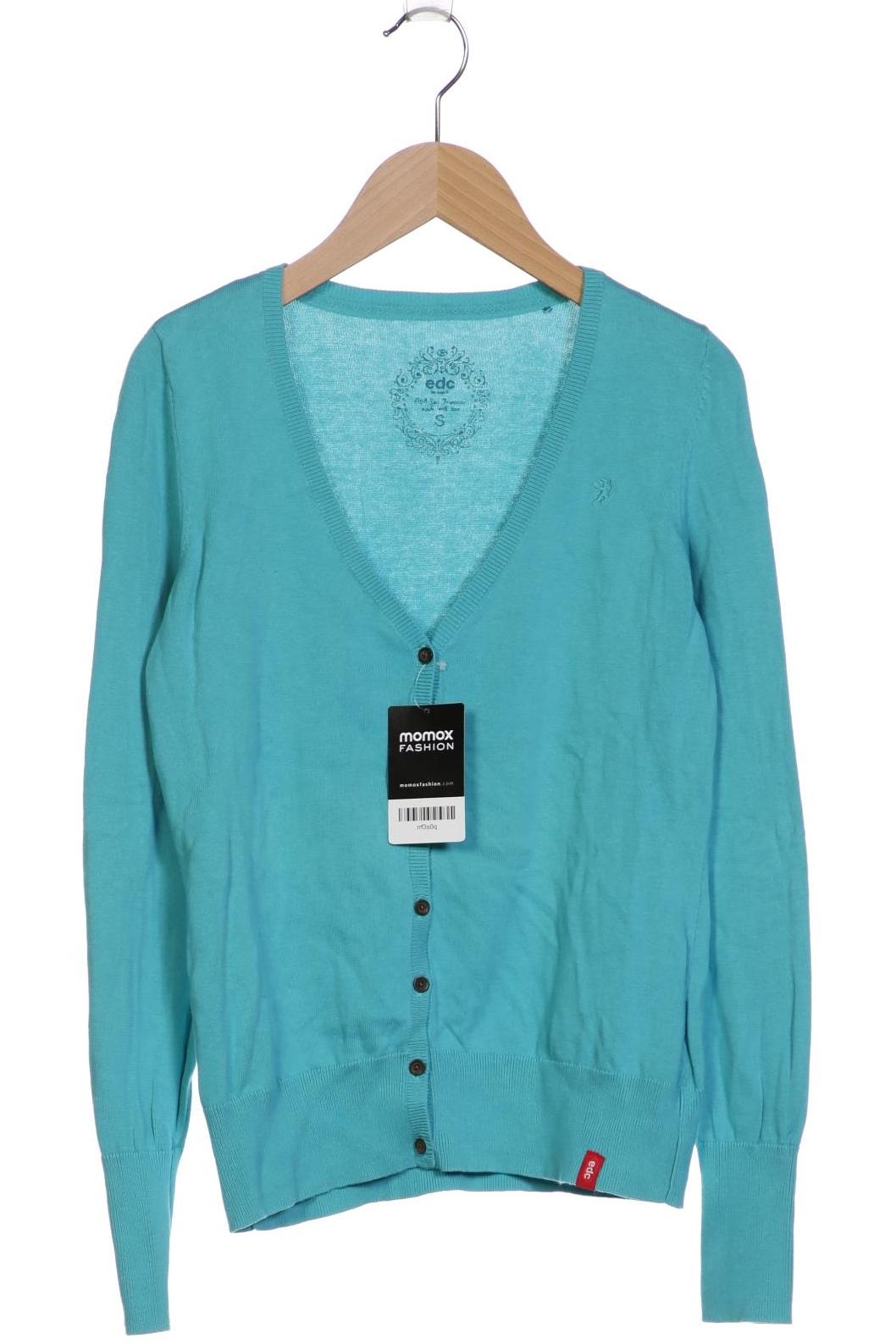 

edc by Esprit Damen Strickjacke, blau, Gr. 36