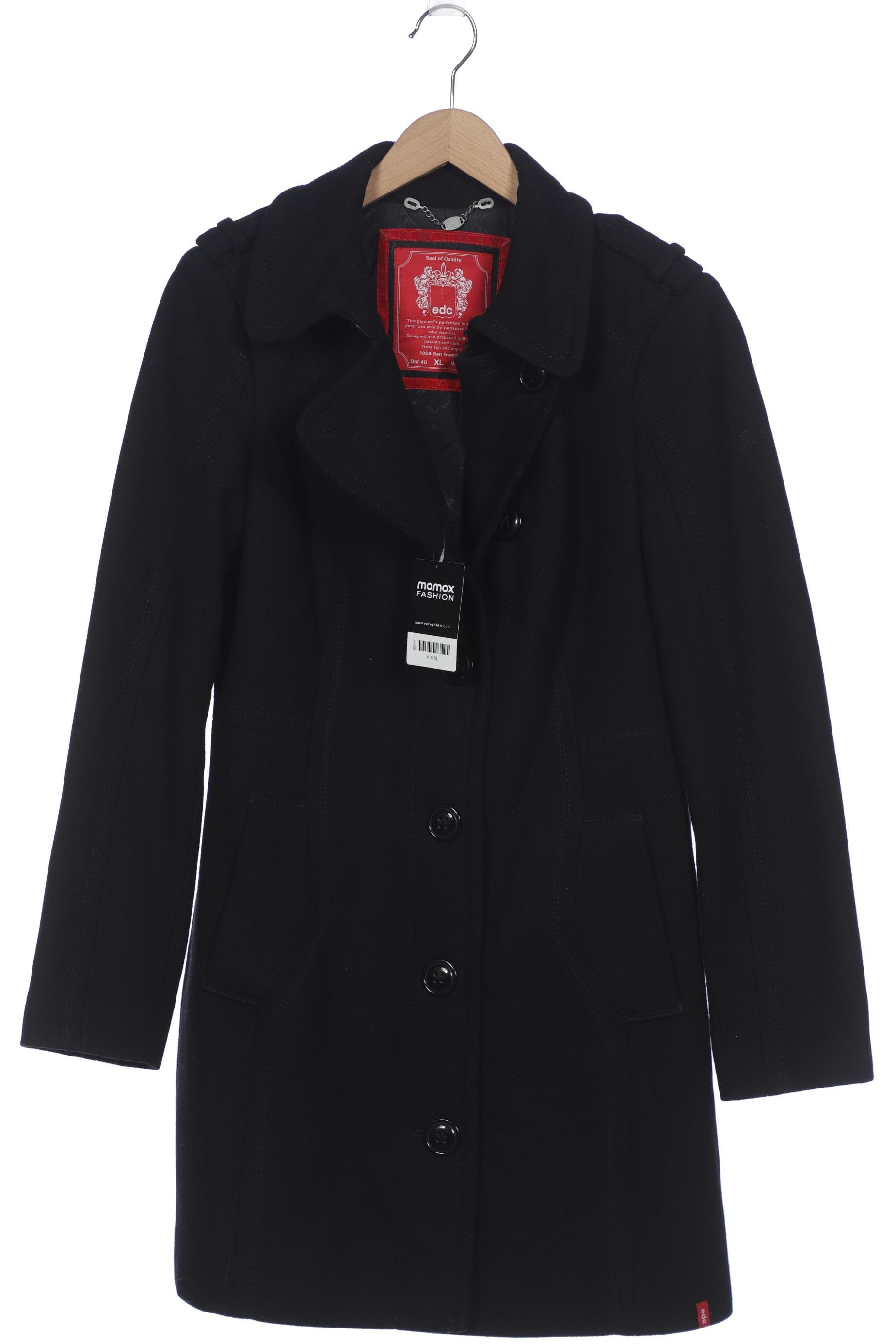 

edc by Esprit Damen Mantel, schwarz, Gr. 44