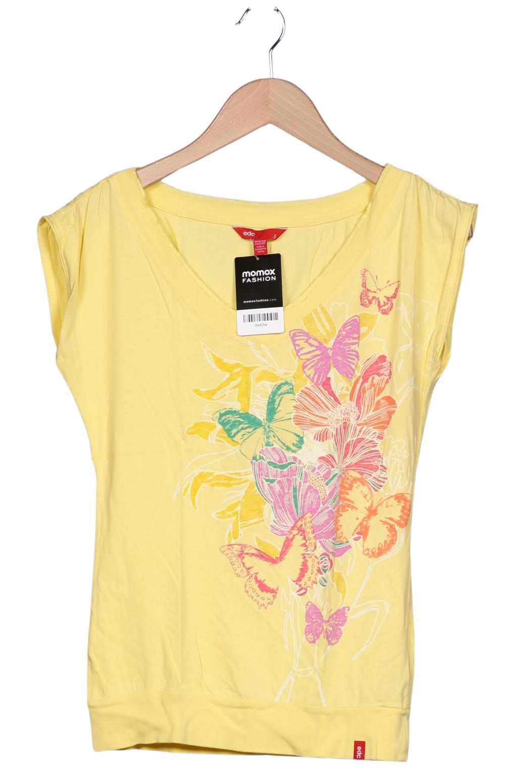 

edc by Esprit Damen T-Shirt, gelb, Gr. 36