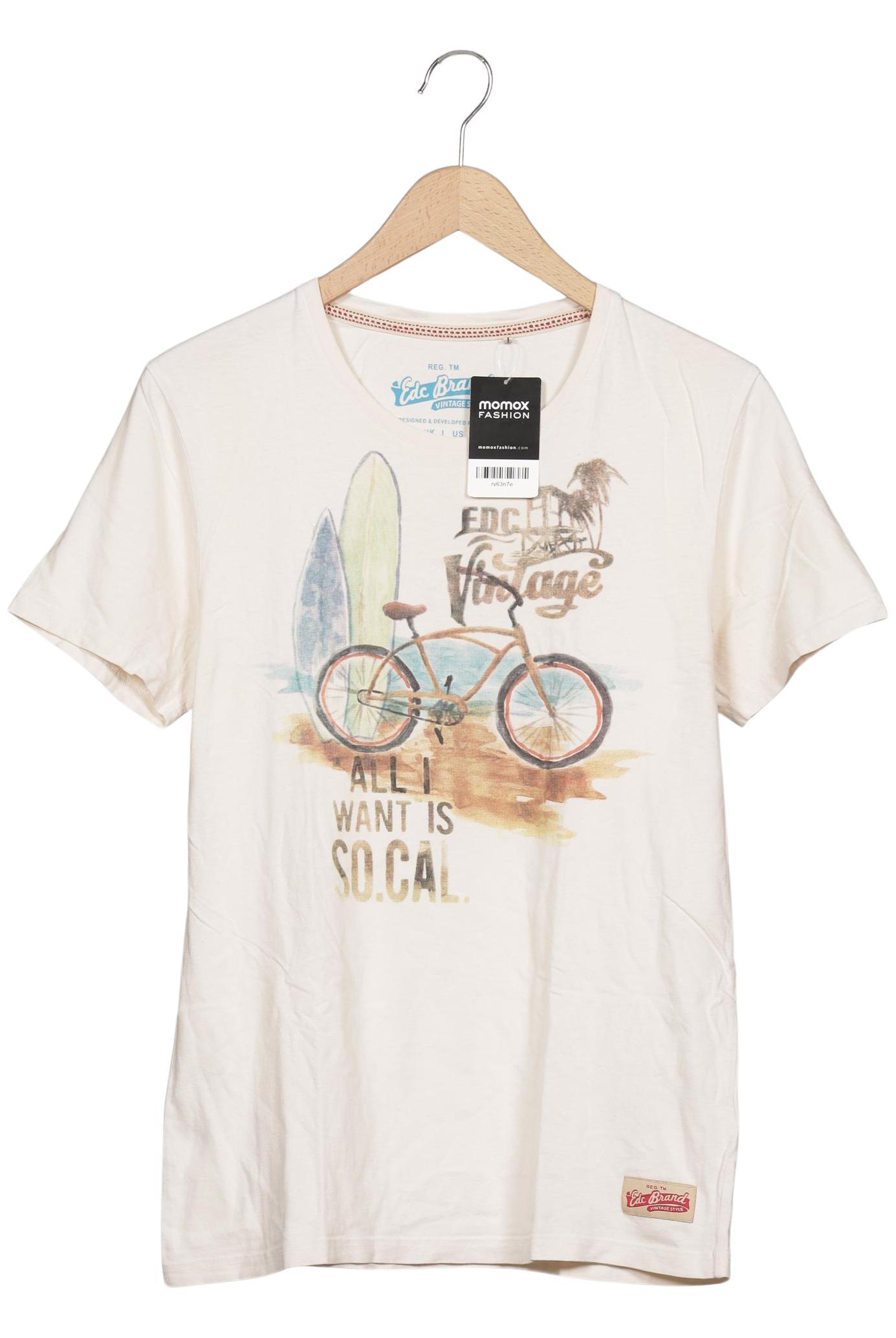 

edc by Esprit Herren T-Shirt, beige, Gr. 48