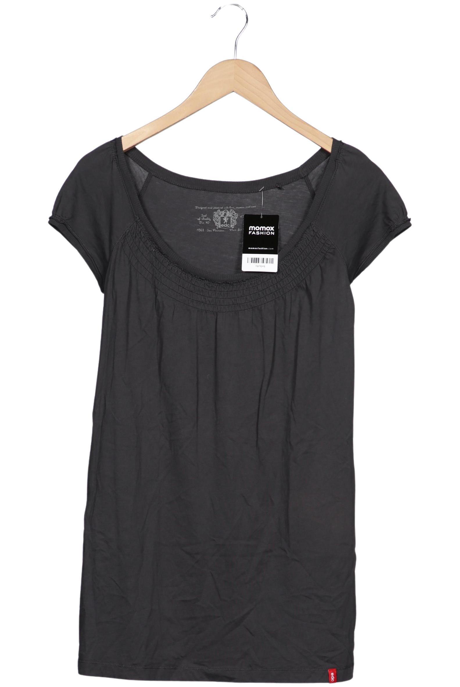 

edc by Esprit Damen T-Shirt, grau, Gr. 34