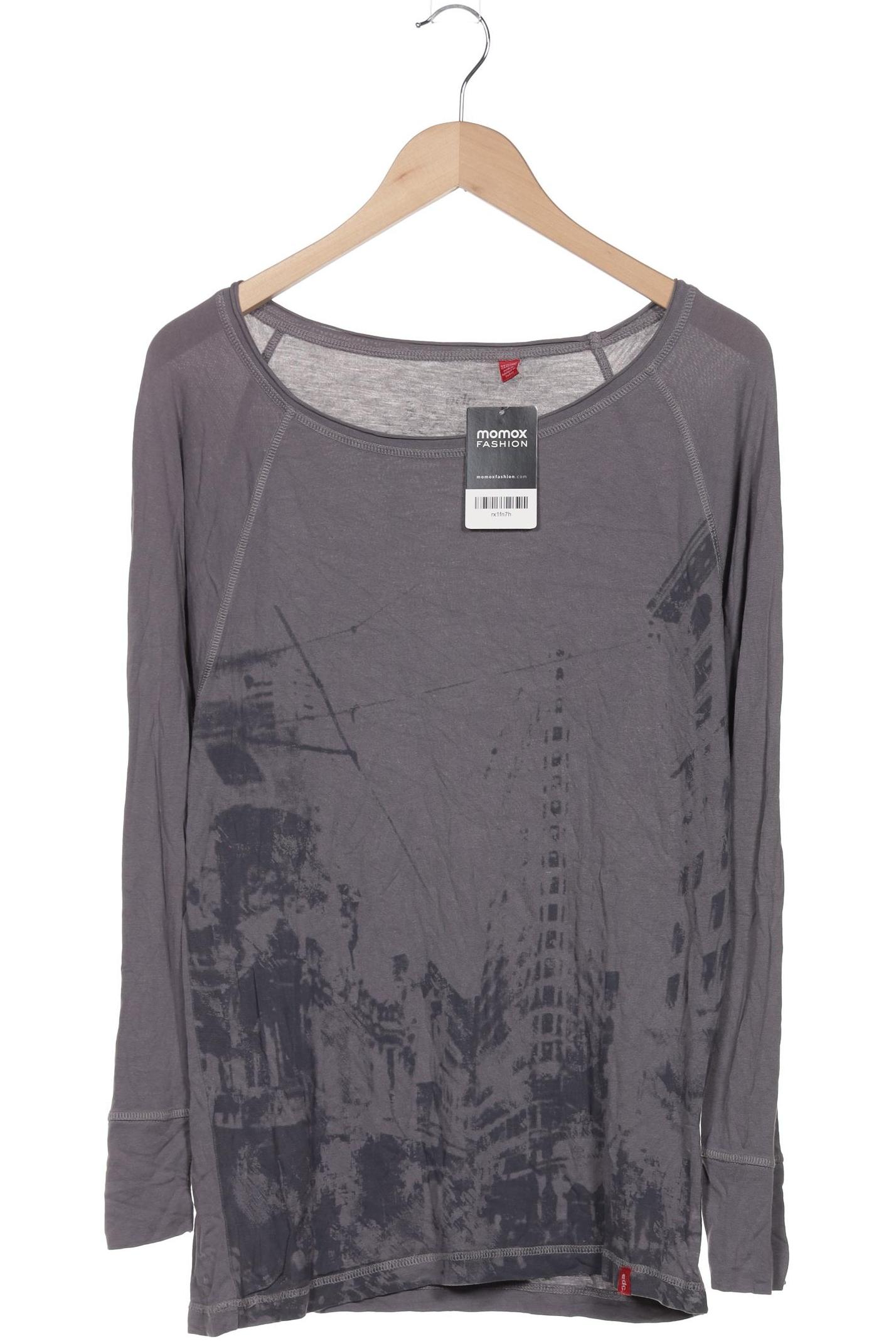 

edc by Esprit Damen Langarmshirt, grau, Gr. 42