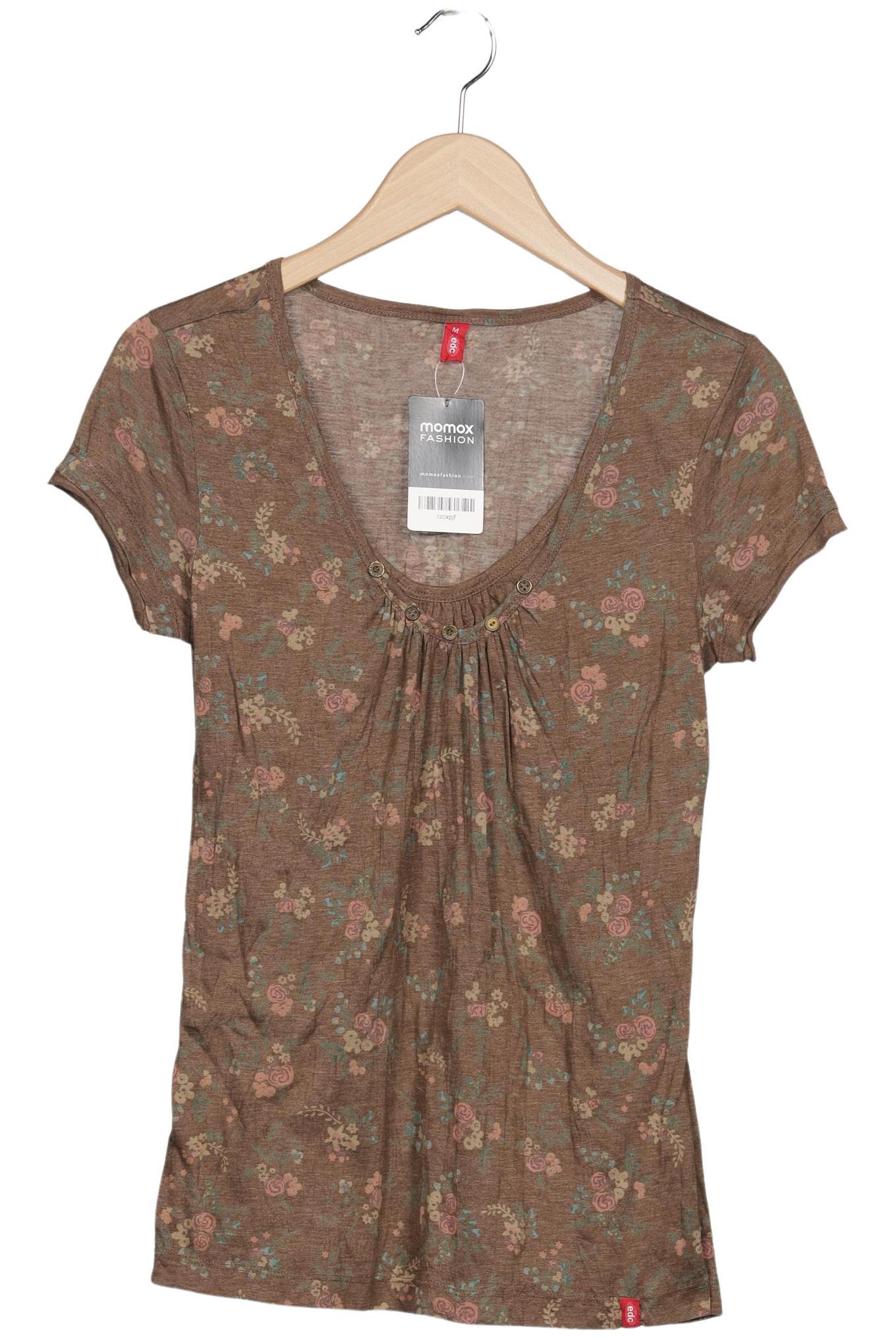 

edc by Esprit Damen T-Shirt, braun, Gr. 38