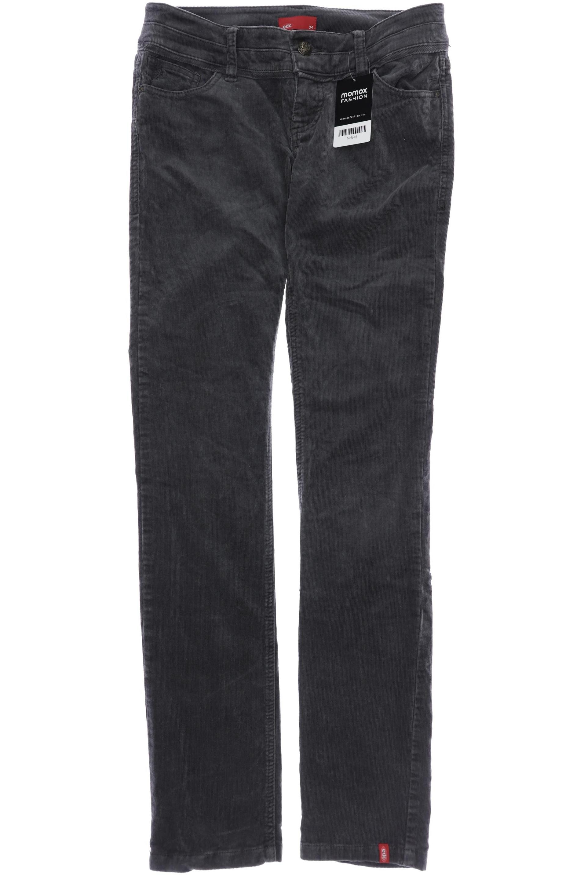 

edc by Esprit Damen Stoffhose, grau, Gr. 34