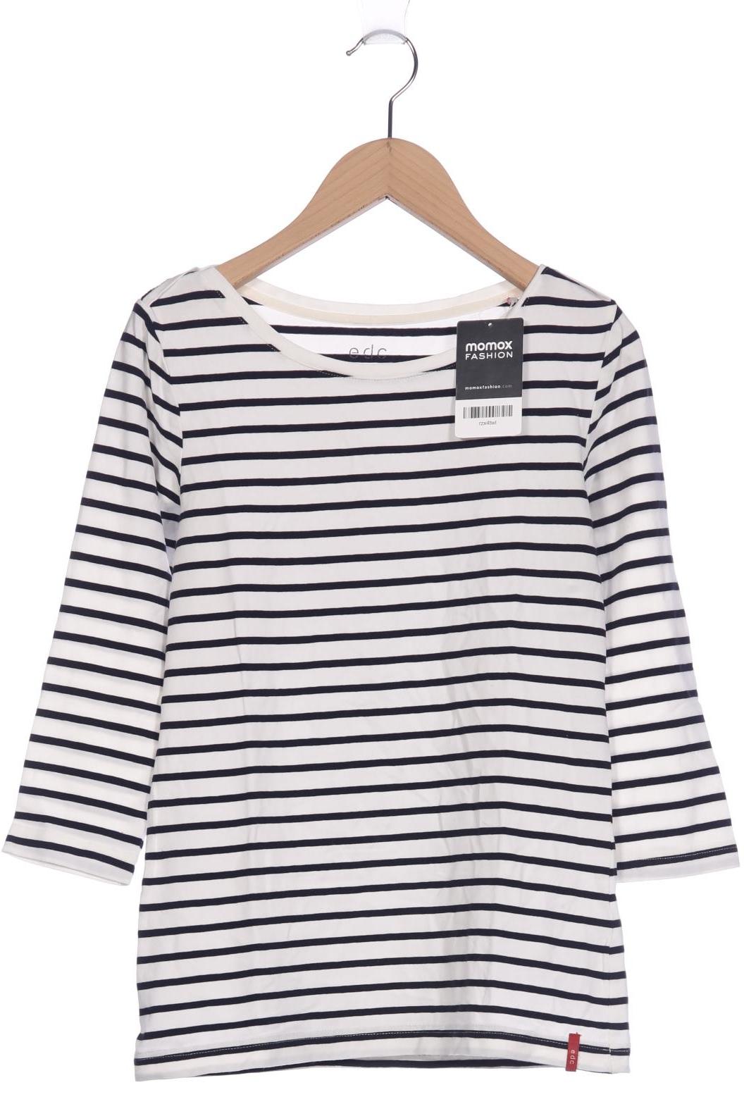 

edc by Esprit Damen Langarmshirt, weiß, Gr. 36