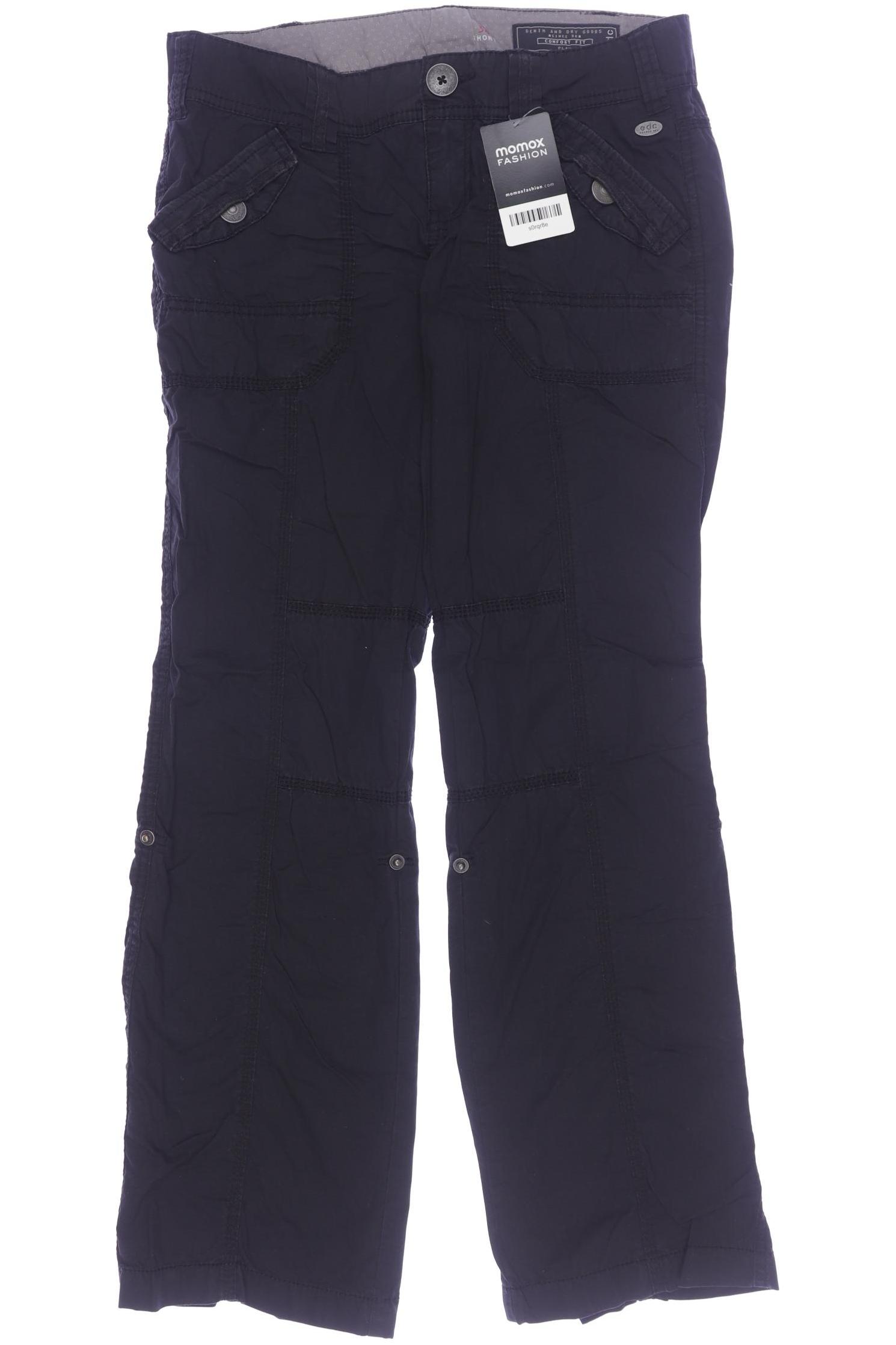

edc by Esprit Damen Stoffhose, schwarz, Gr. 34