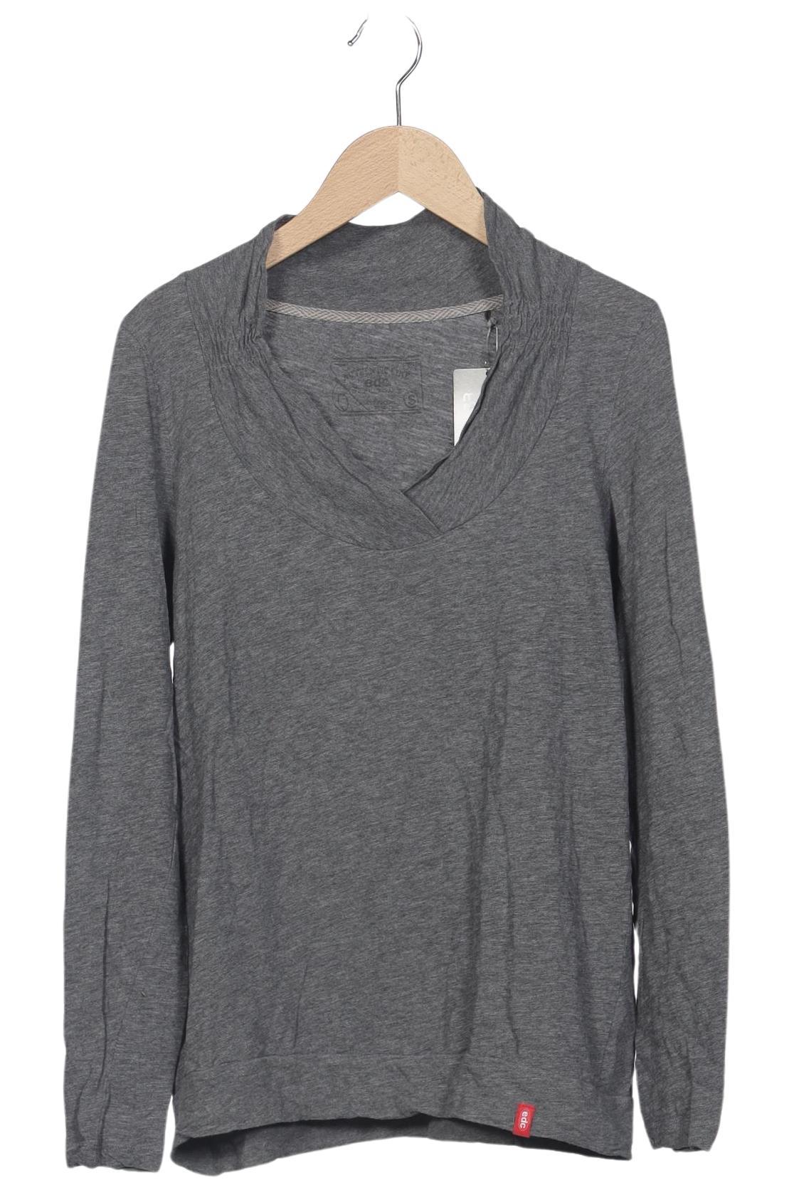 

edc by Esprit Damen Langarmshirt, grau, Gr. 36
