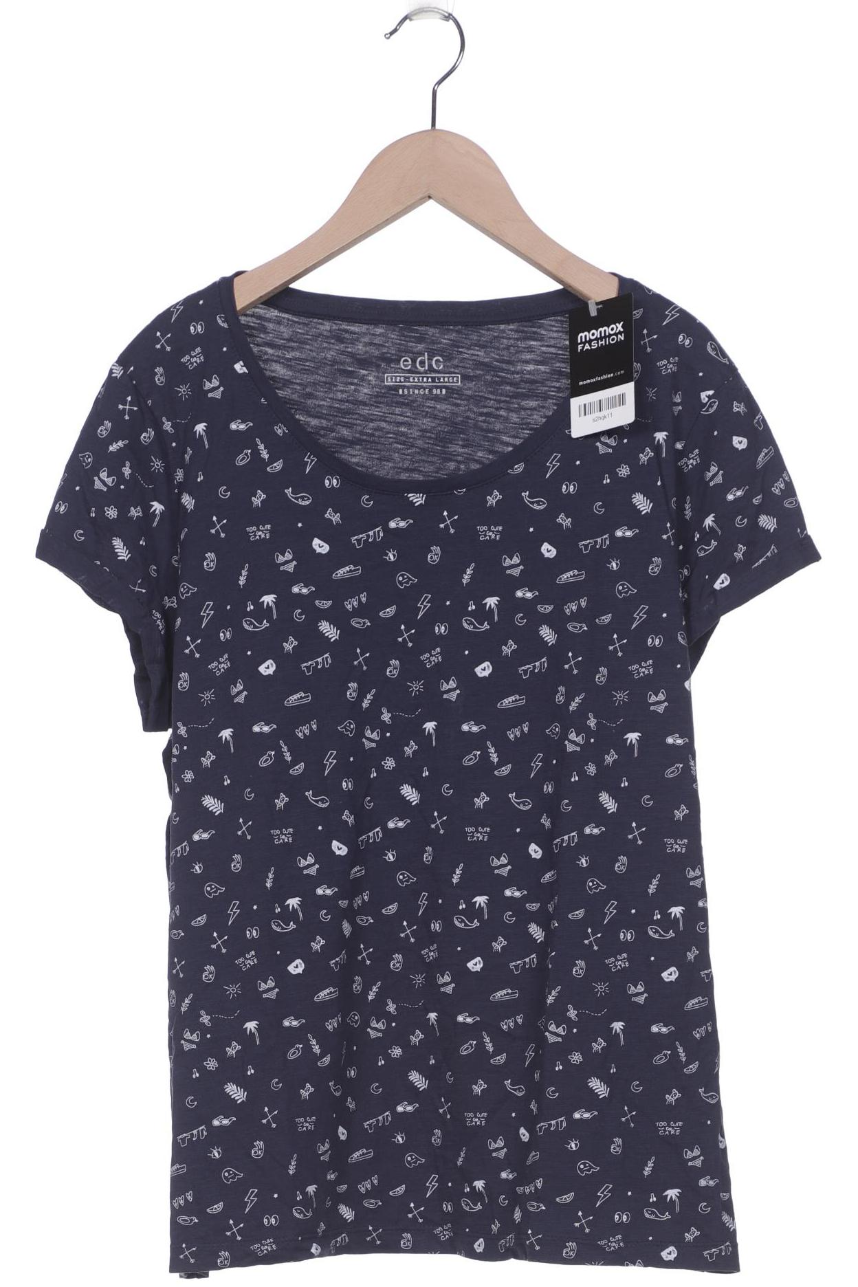 

edc by Esprit Damen T-Shirt, marineblau, Gr. 44