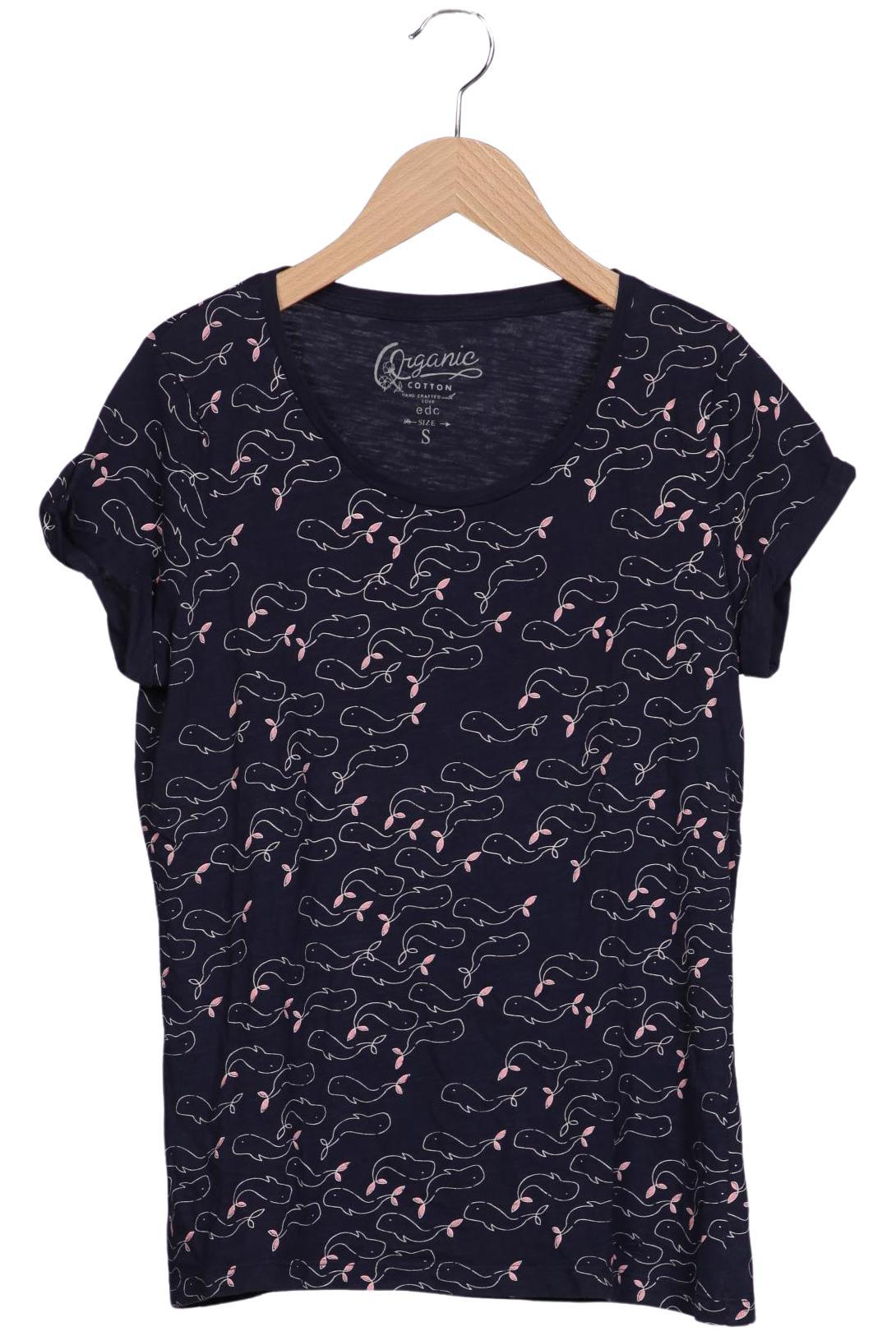 

edc by Esprit Damen T-Shirt, marineblau, Gr. 36