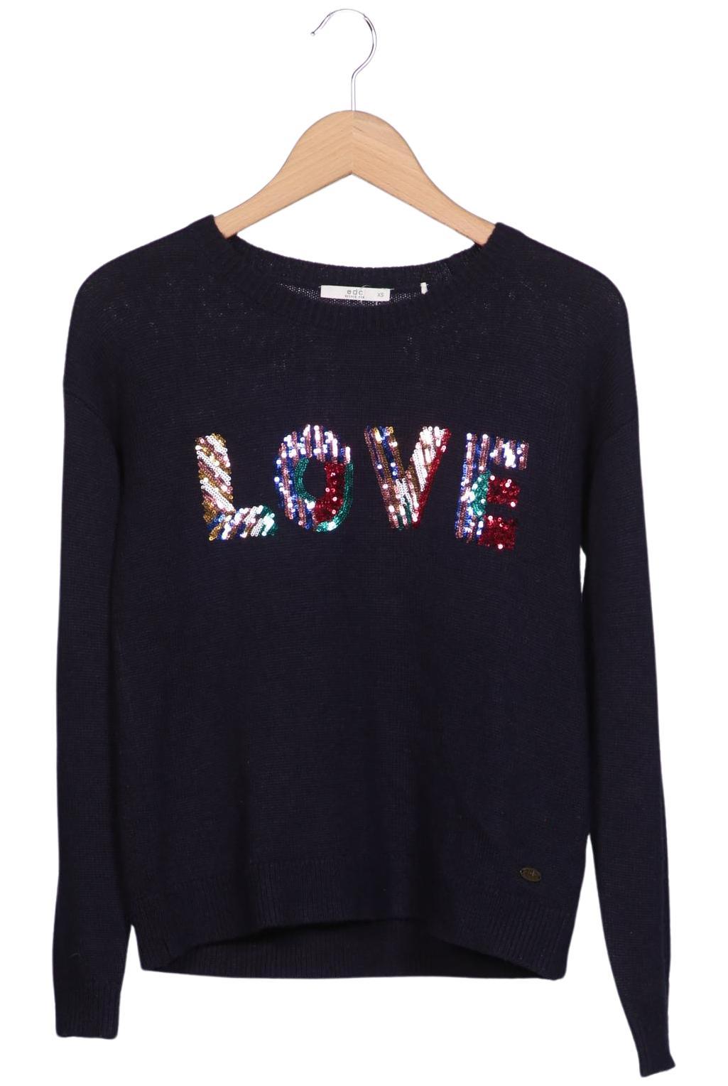 

edc by Esprit Damen Pullover, marineblau, Gr. 34