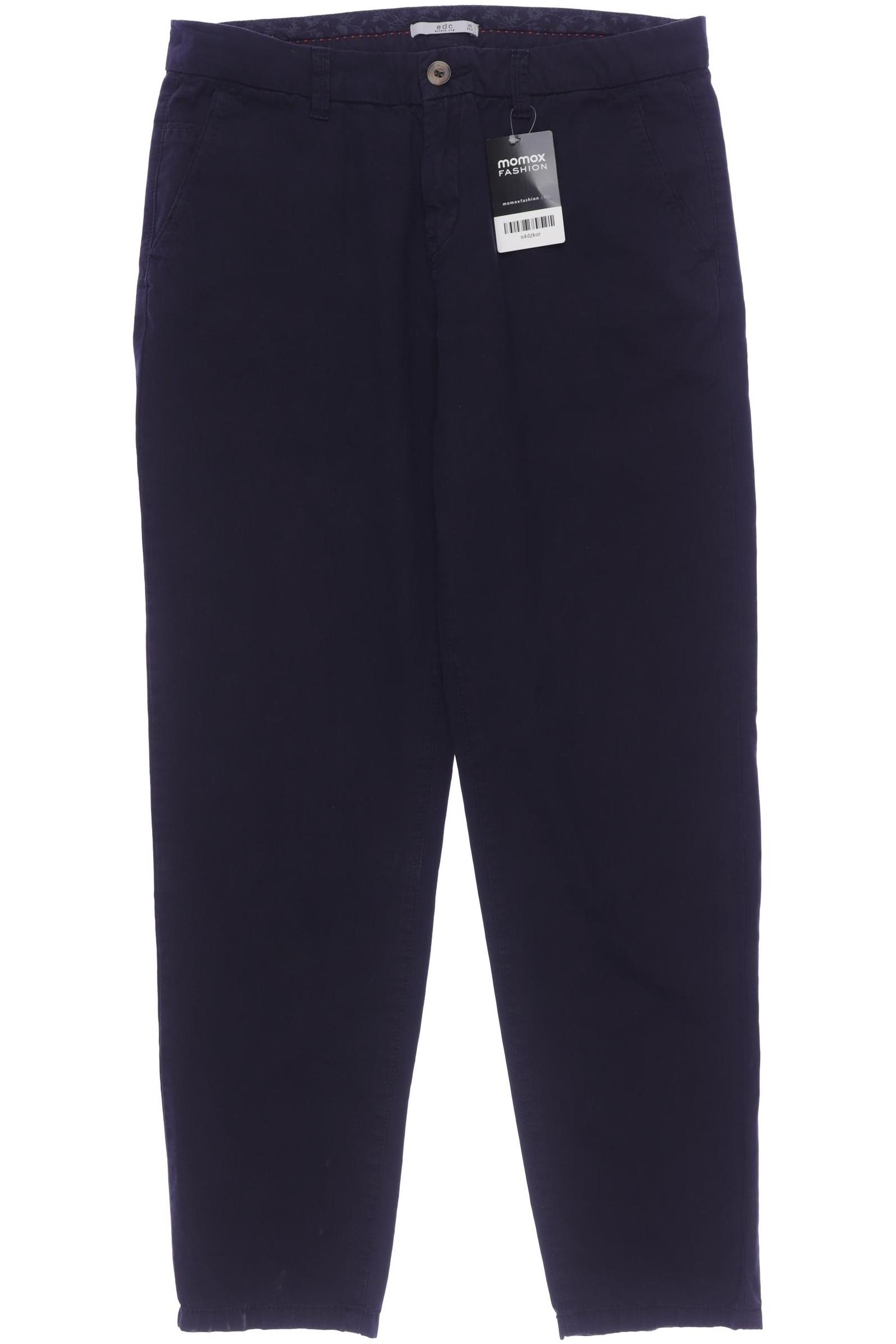 

edc by Esprit Damen Stoffhose, marineblau, Gr. 36