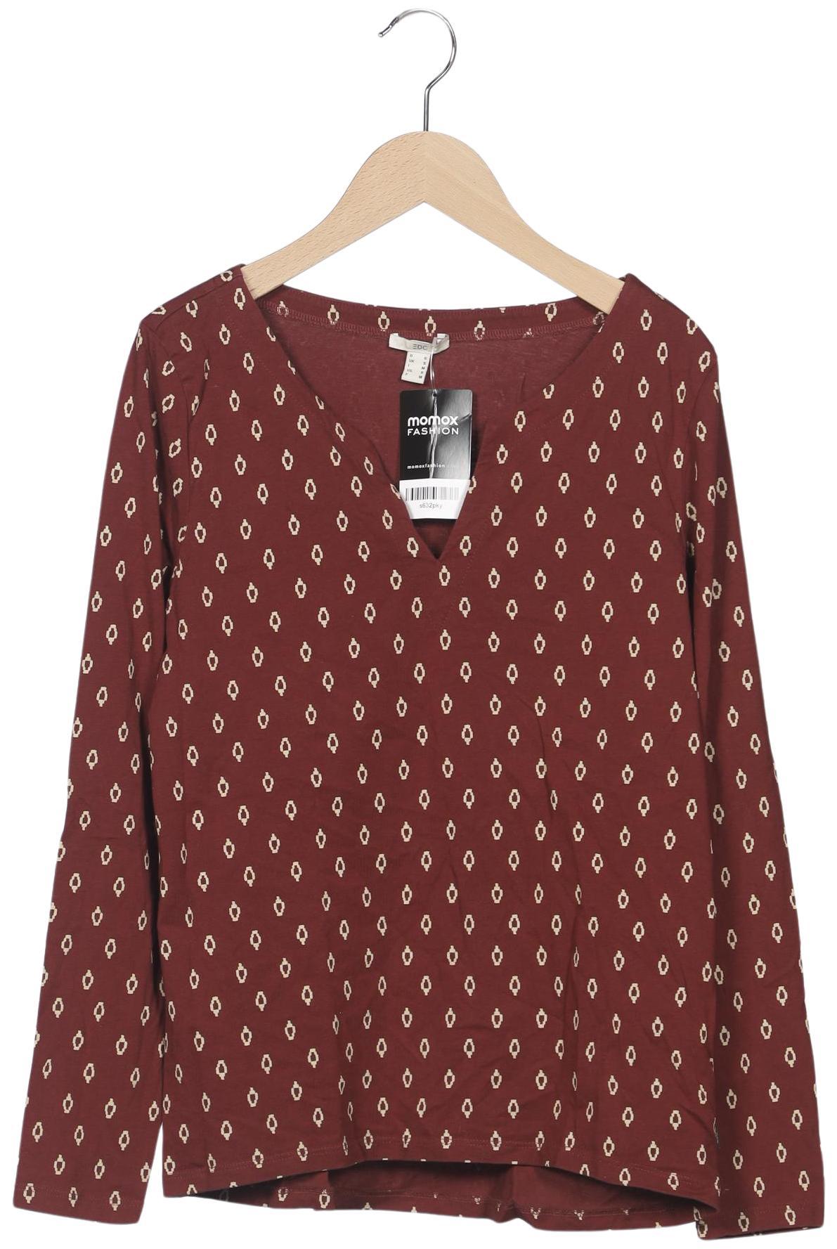 

edc by Esprit Damen Langarmshirt, bordeaux, Gr. 36