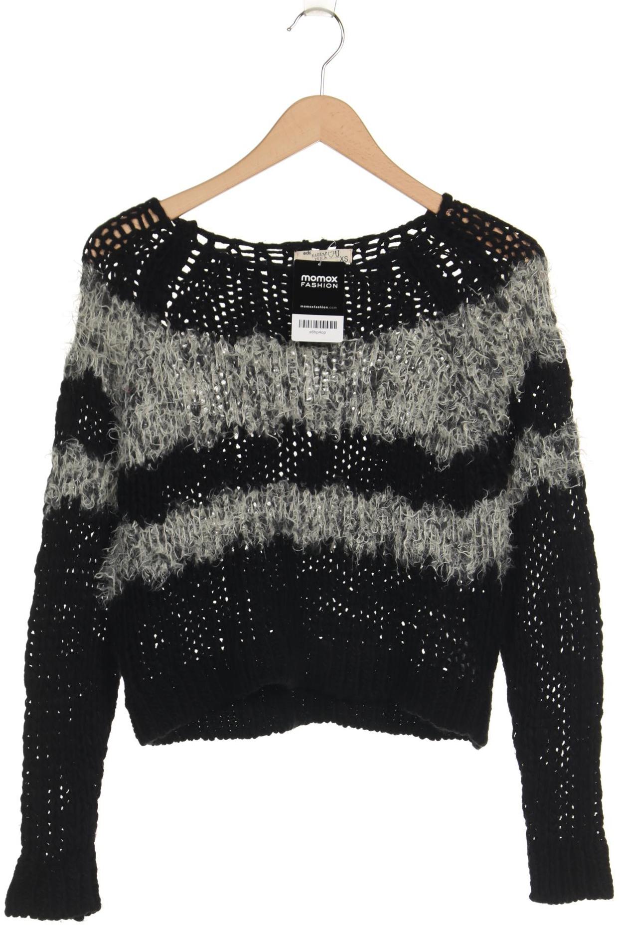 

edc by Esprit Damen Pullover, schwarz, Gr. 34