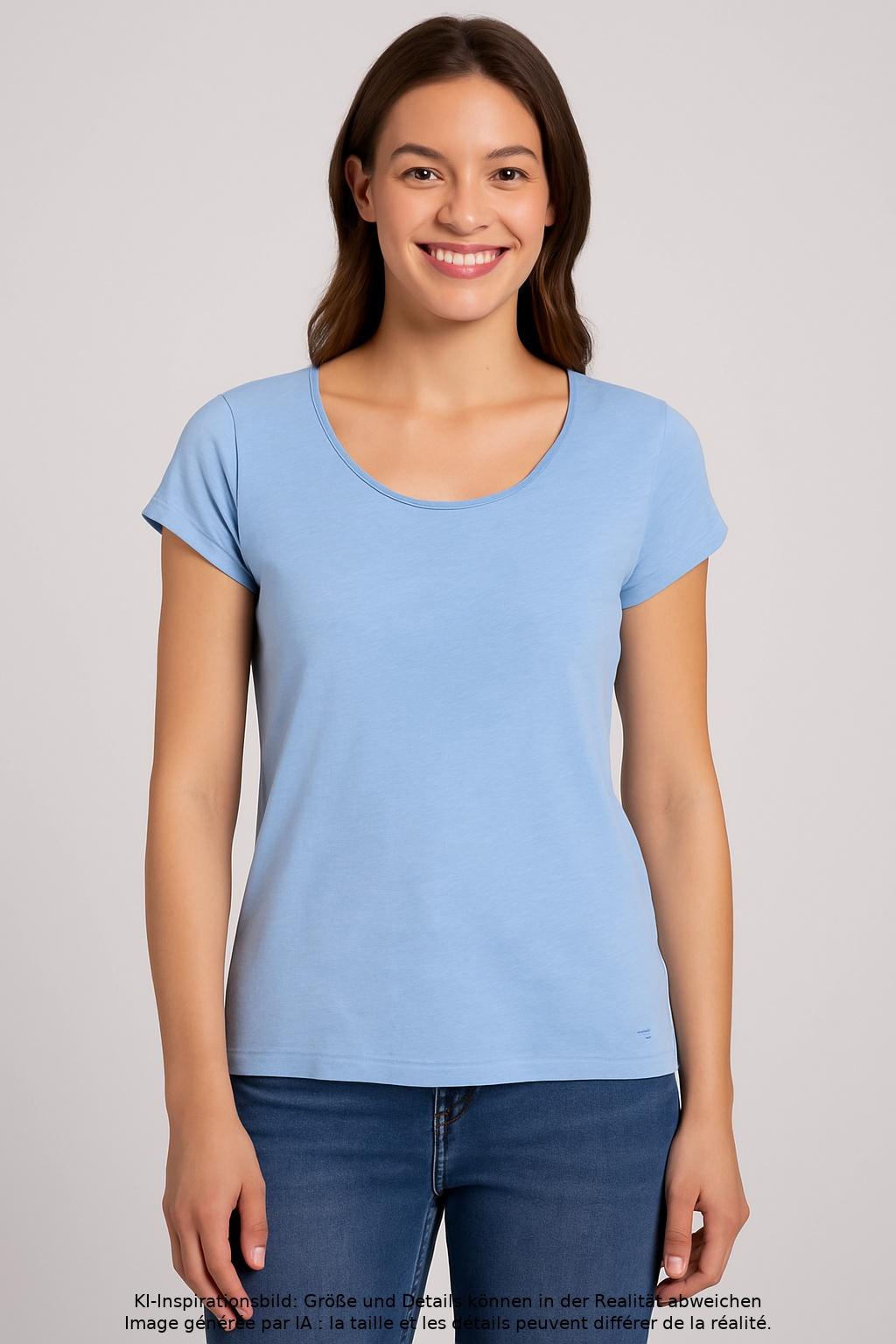 

edc by Esprit Damen T-Shirt, hellblau, Gr. 36